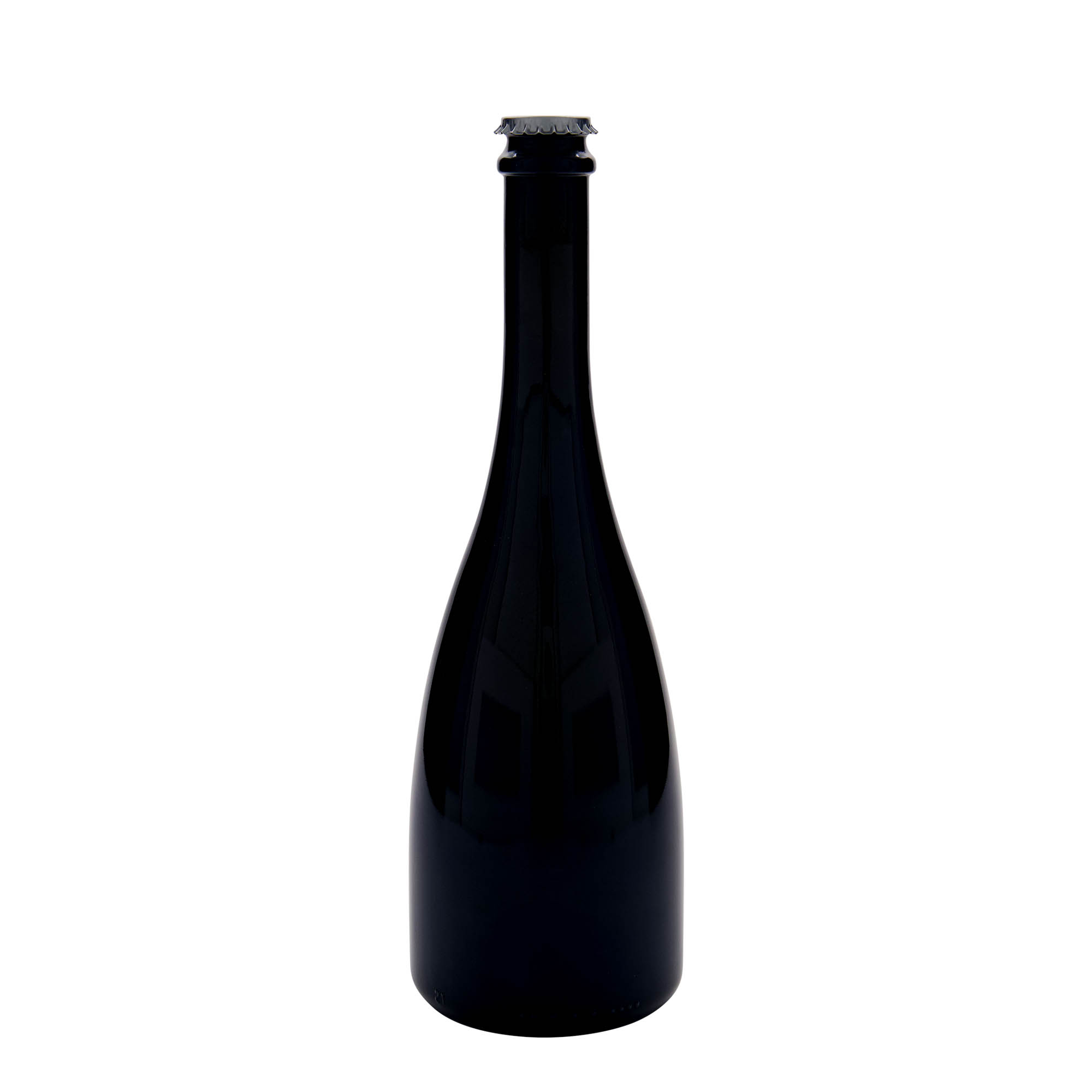 750 ml Bier-/Sektflasche «Tosca», Glas, antikgrün, Mündung: Kronkorken