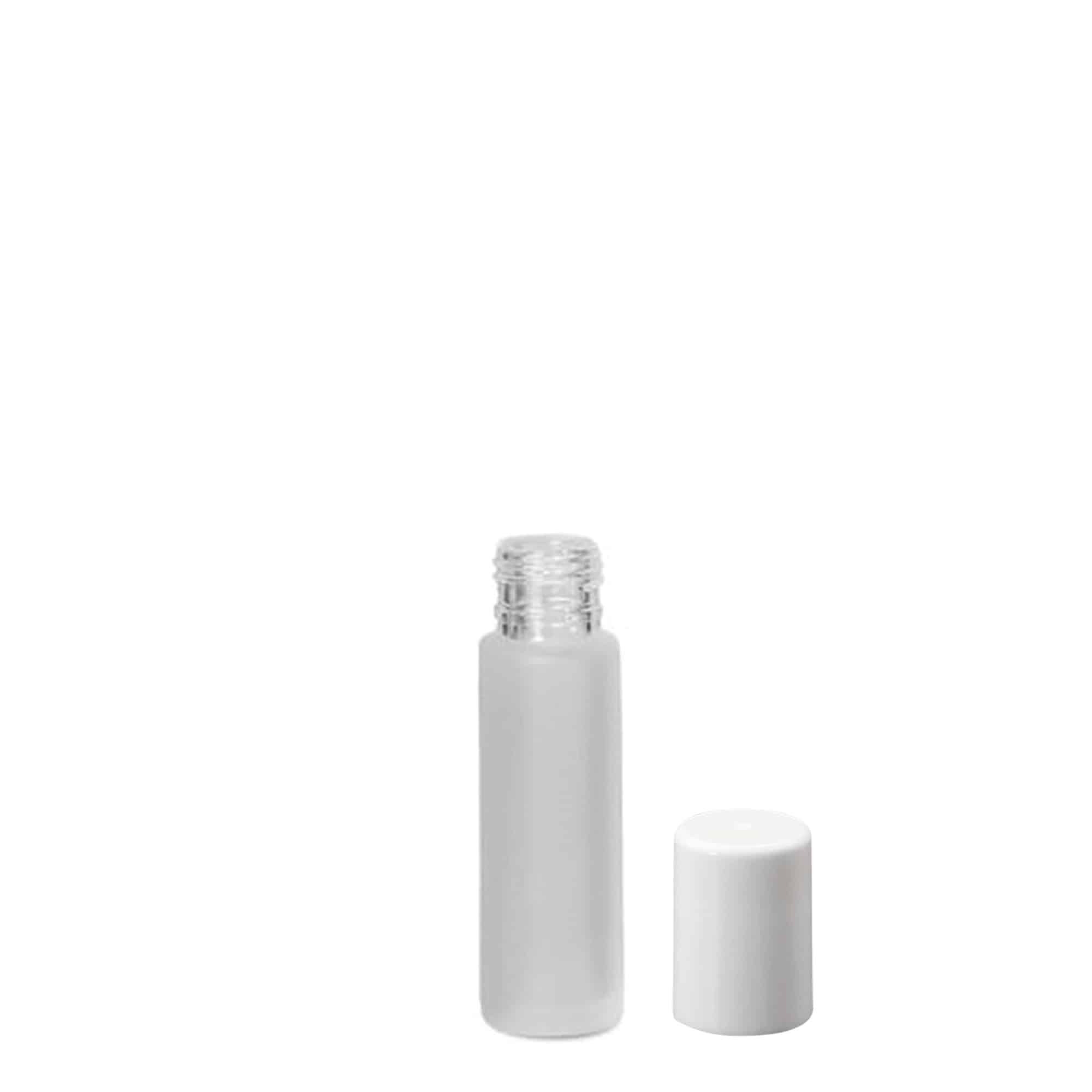 10 ml Roll-On-Flasche, Glas, geeist, Mündung: Schraubverschluss