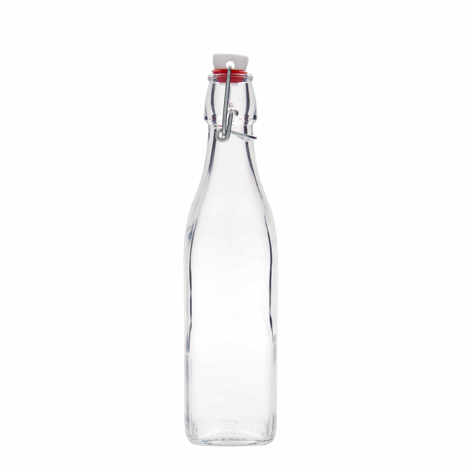 500 ml Glasflasche «Swing», quadratisch, Mündung: Bügelverschluss