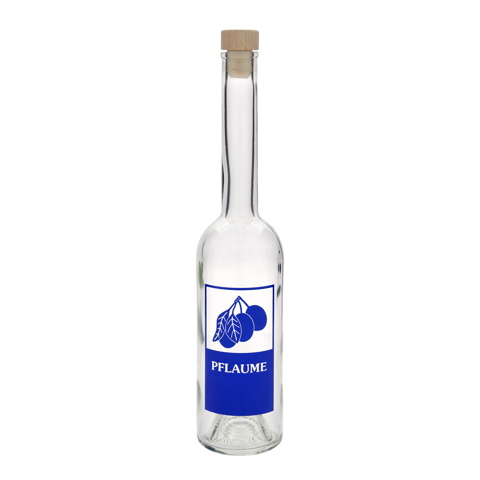 500 ml Glasflasche «Opera», Motiv: Pflaume, Mündung: Kork