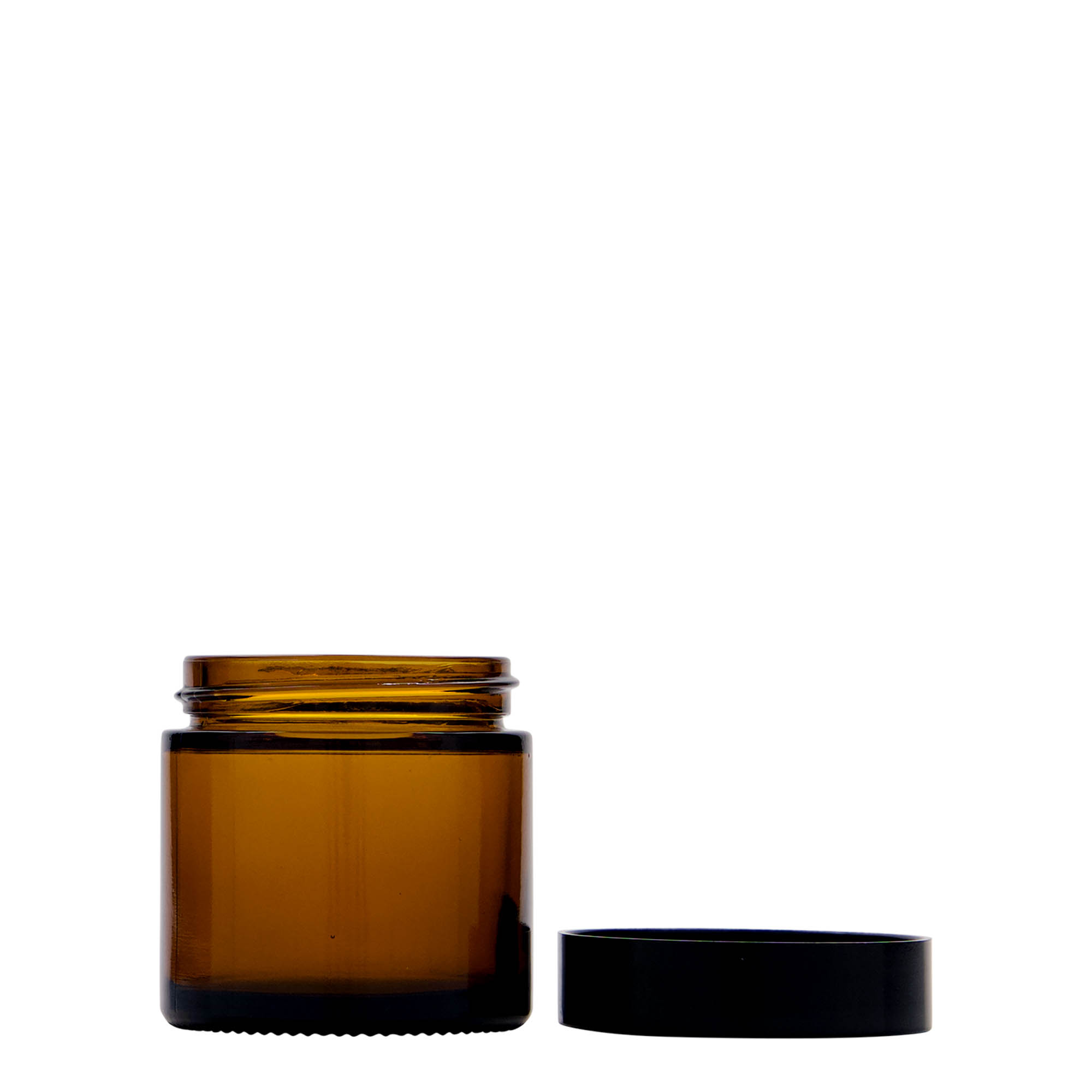 60 ml Tiegel «Brown Line», Glas, braun, Mündung: Schraubverschluss