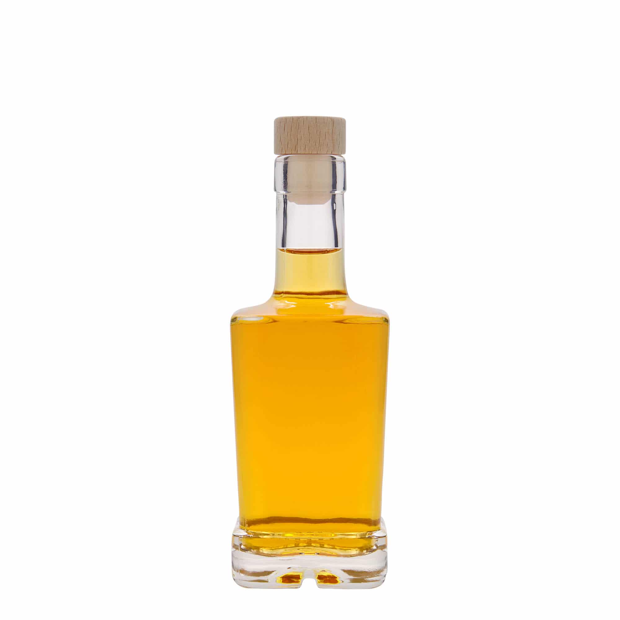 250 ml Glasflasche «Rene», quadratisch, Mündung: Kork
