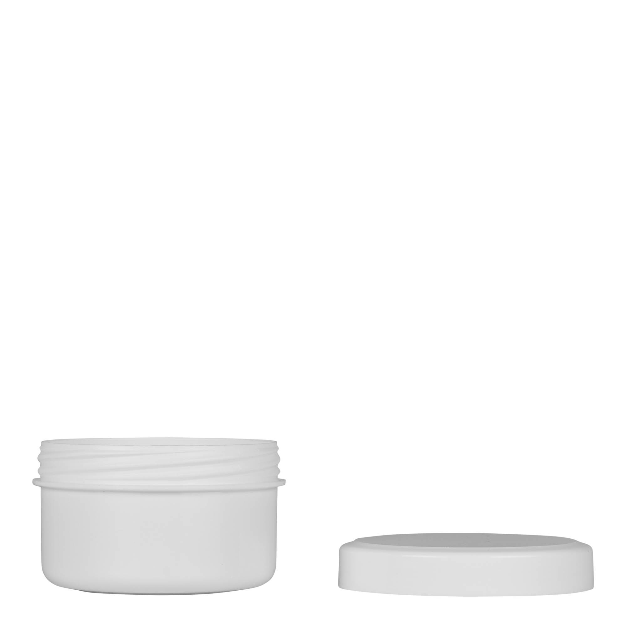 60 ml Kunststoffdose «White Line», PP, weiss, Mündung: Schraubverschluss