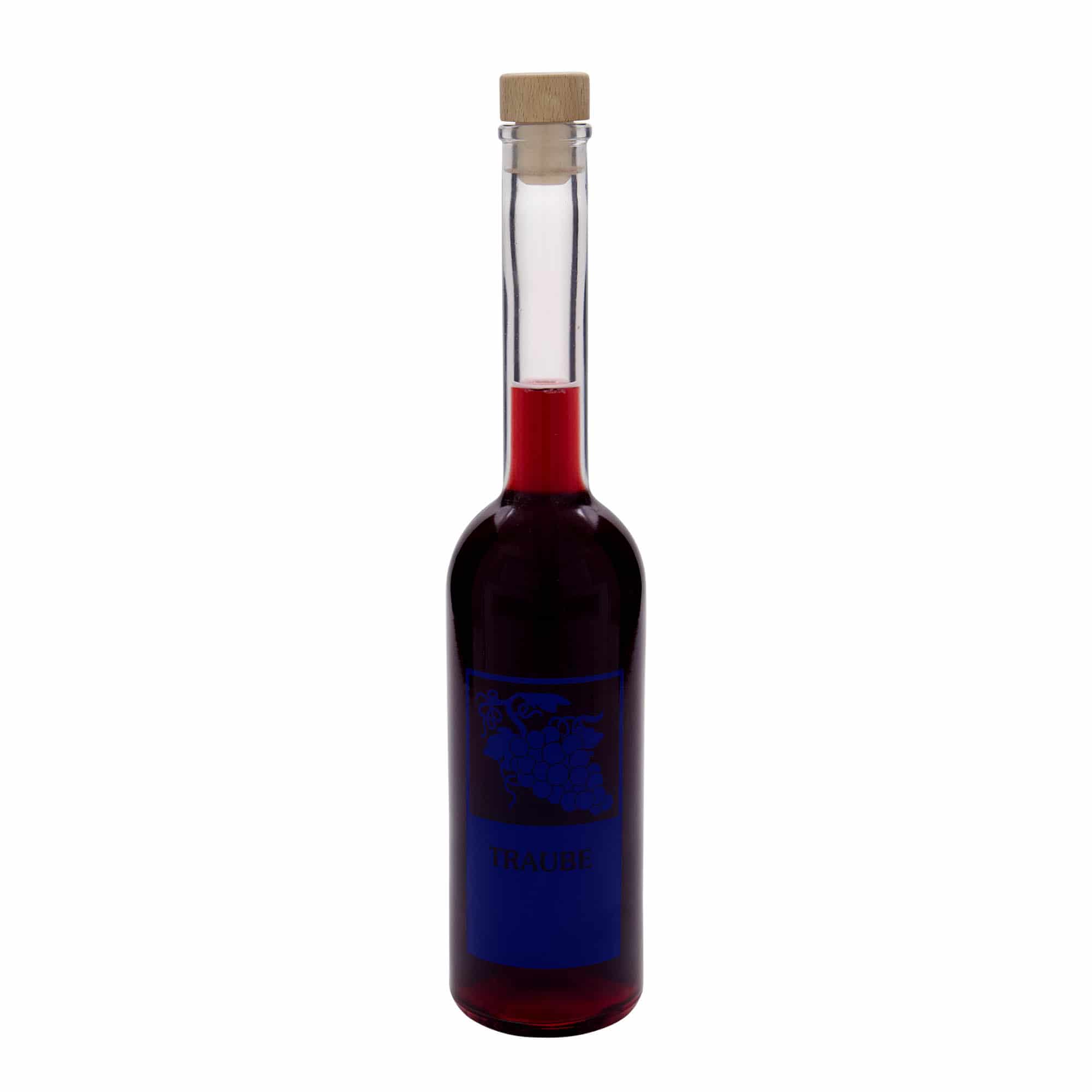500 ml Glasflasche 'Opera', Motiv: Traube, Mündung: Kork