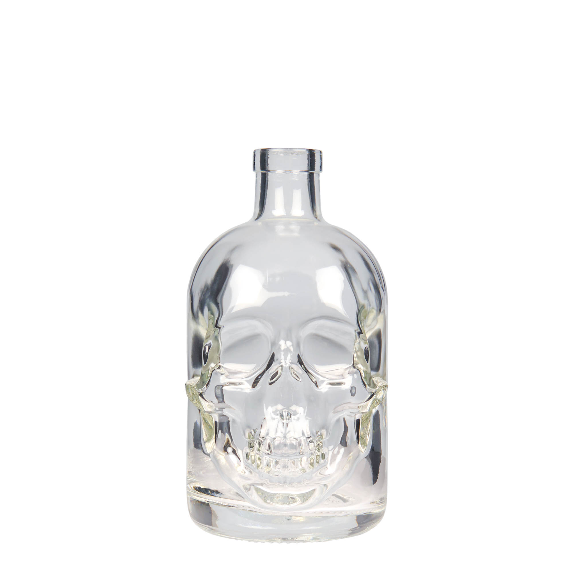 500 ml Glasflasche 'Totenkopf', Mündung: Kork 500 ml Glasflasche 'Totenkopf', Mündung: Kork