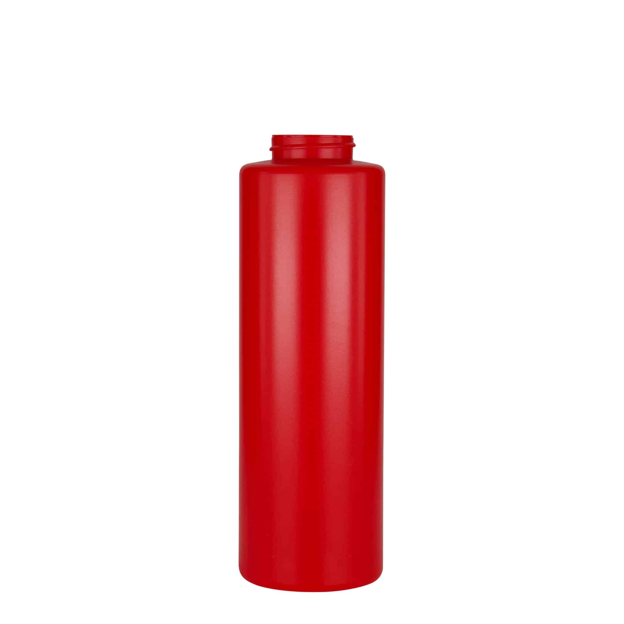 500 ml Sossenflasche, LDPE-Kunststoff, rot, Mündung:  38/400