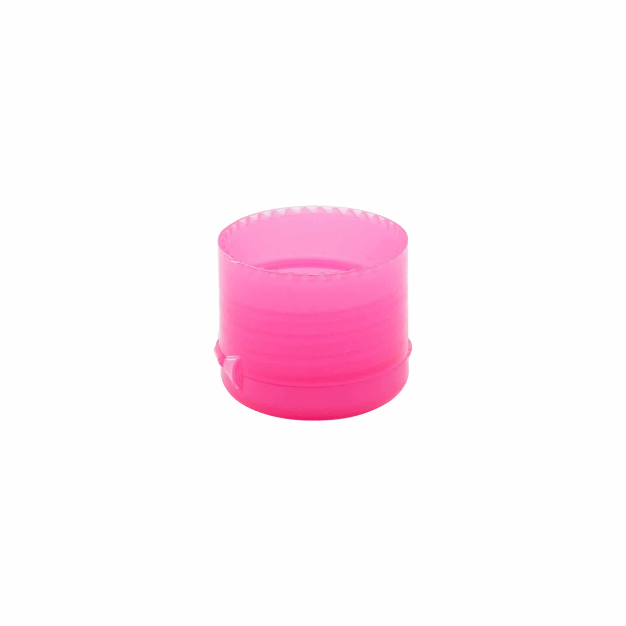 Schraubverschluss Klappscharnier, PP-Kunststoff, pink, für Mündung: 24/410