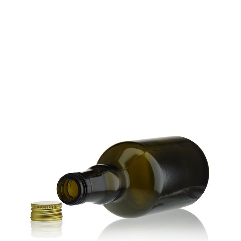 500 ml Glasflasche «Olona», antikgrün, Mündung: PP 31,5