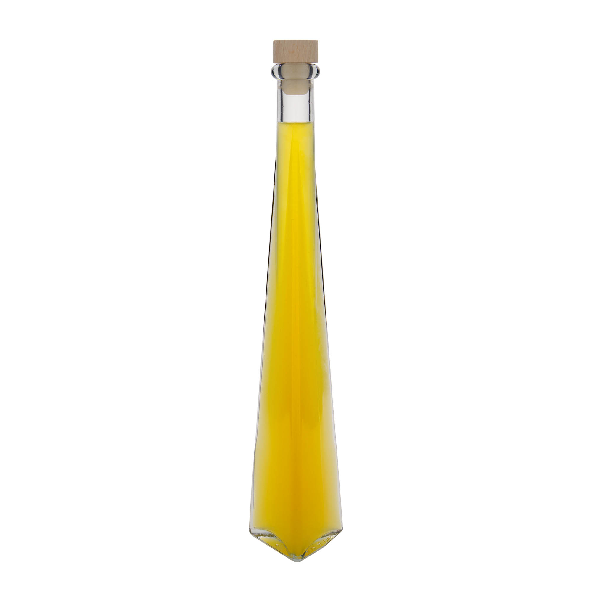 200 ml Glasflasche «Dama Triangolore», dreieckig, Mündung: Kork