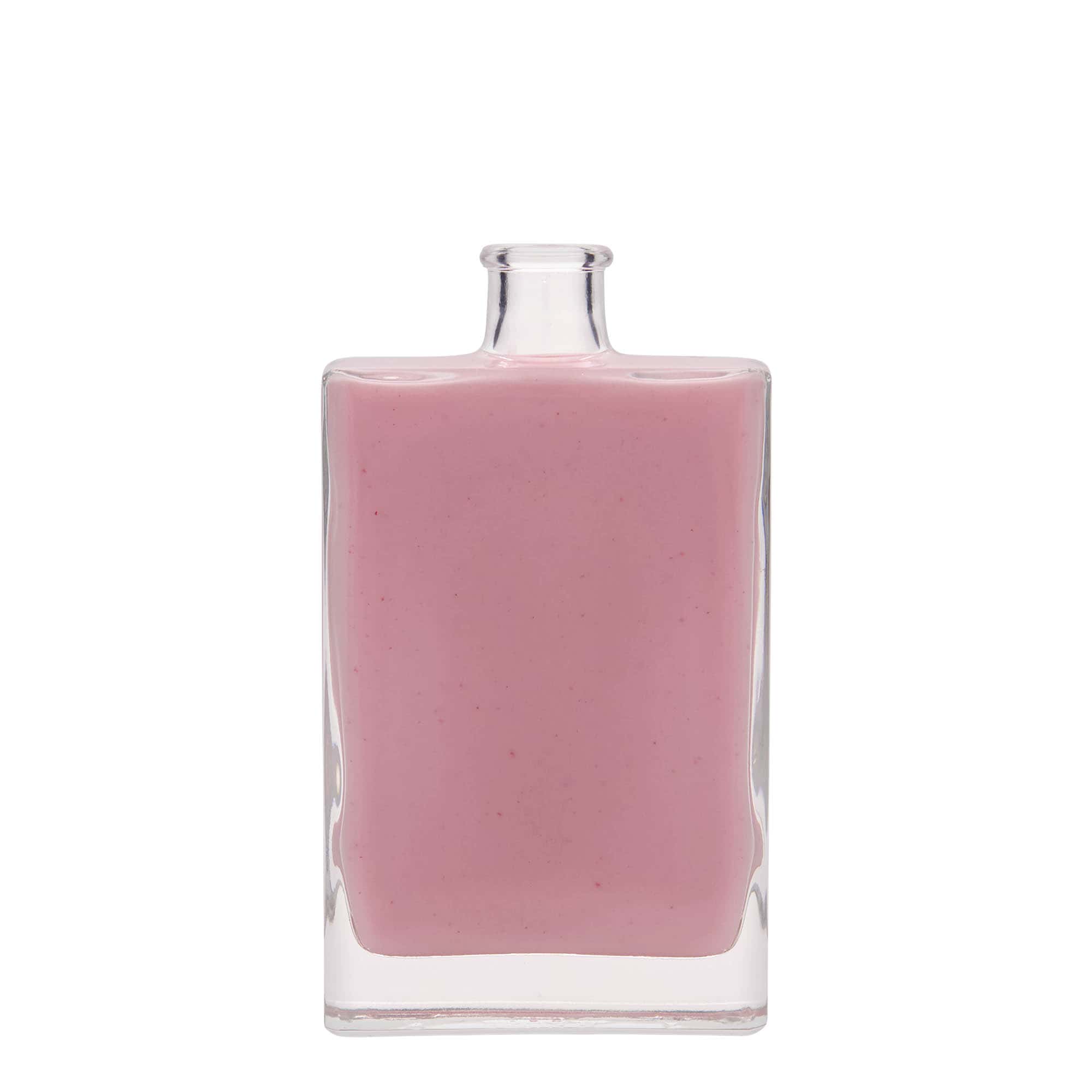 350 ml Glasflasche 'Julia', rechteckig, Mündung: Kork