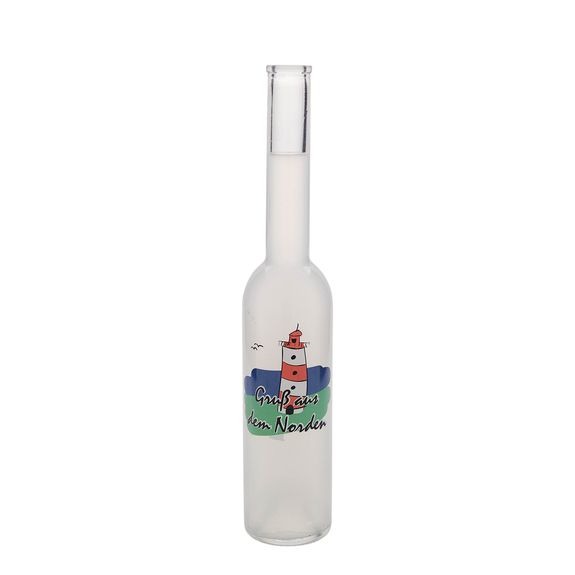 350 ml Glasflasche «Opera», Motiv: Norden, Mündung: Kork