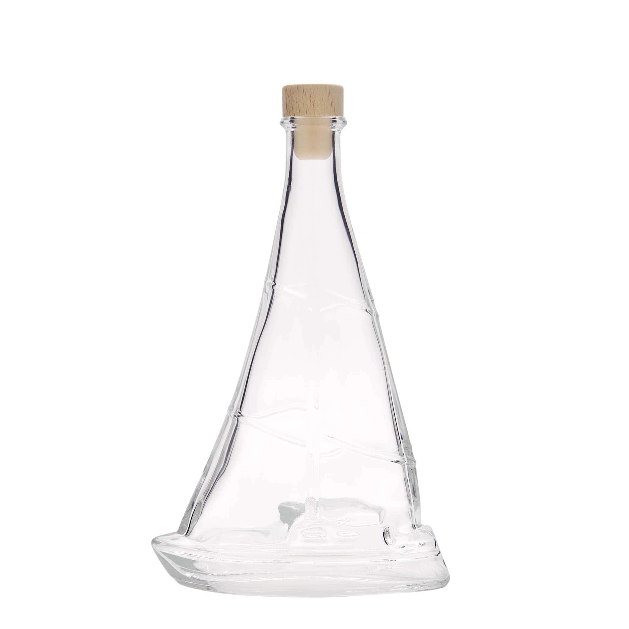 350 ml Glasflasche «Segelboot», Mündung: Kork