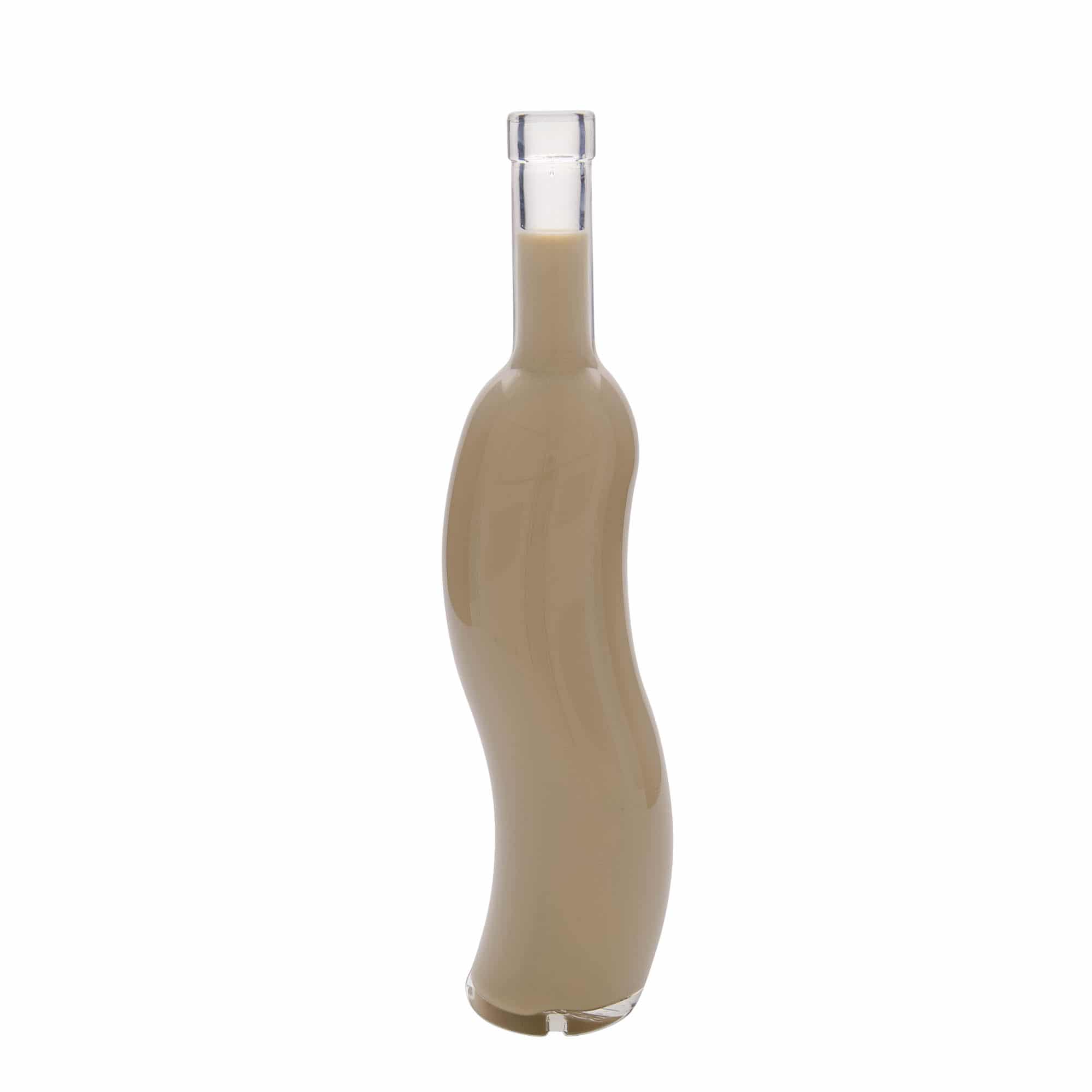 500 ml Glasflasche «La-Ola», halbrund, Mündung: Kork