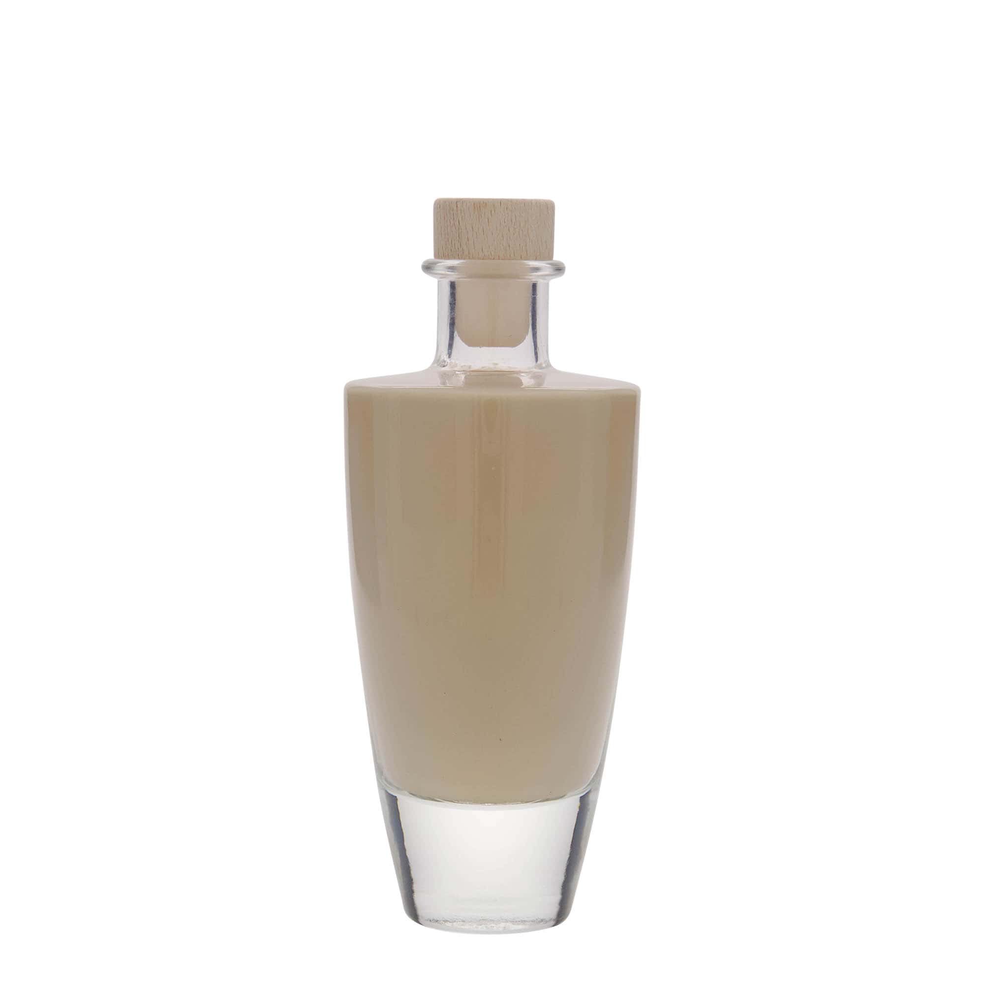 200 ml Glasflasche «Vanessa», oval, Mündung: Kork