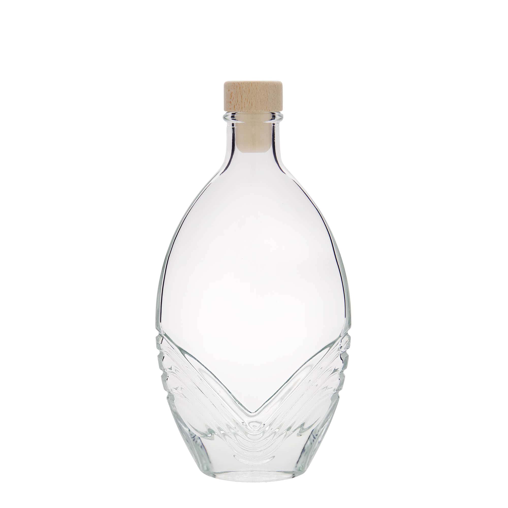 200 ml Glasflasche «Florence», oval, Mündung: Kork