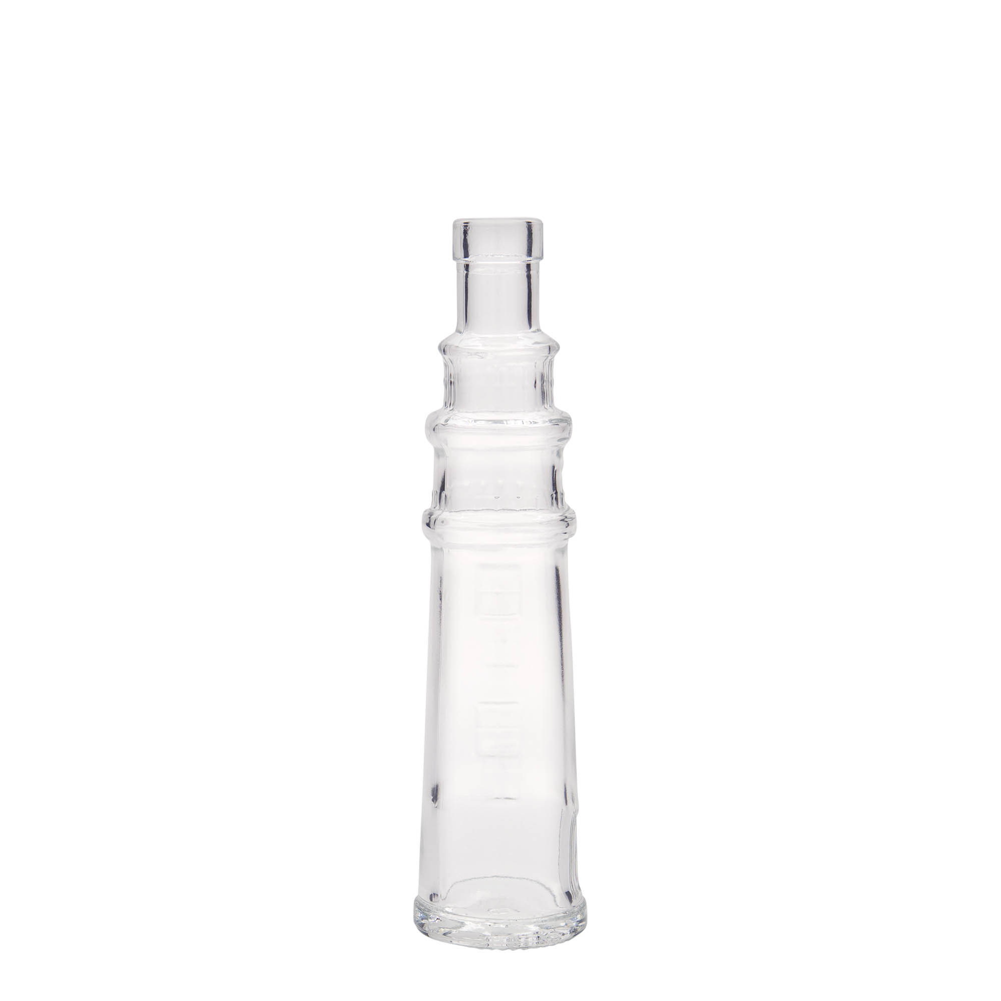100 ml Glasflasche «Leuchtturm», Mündung: Kork