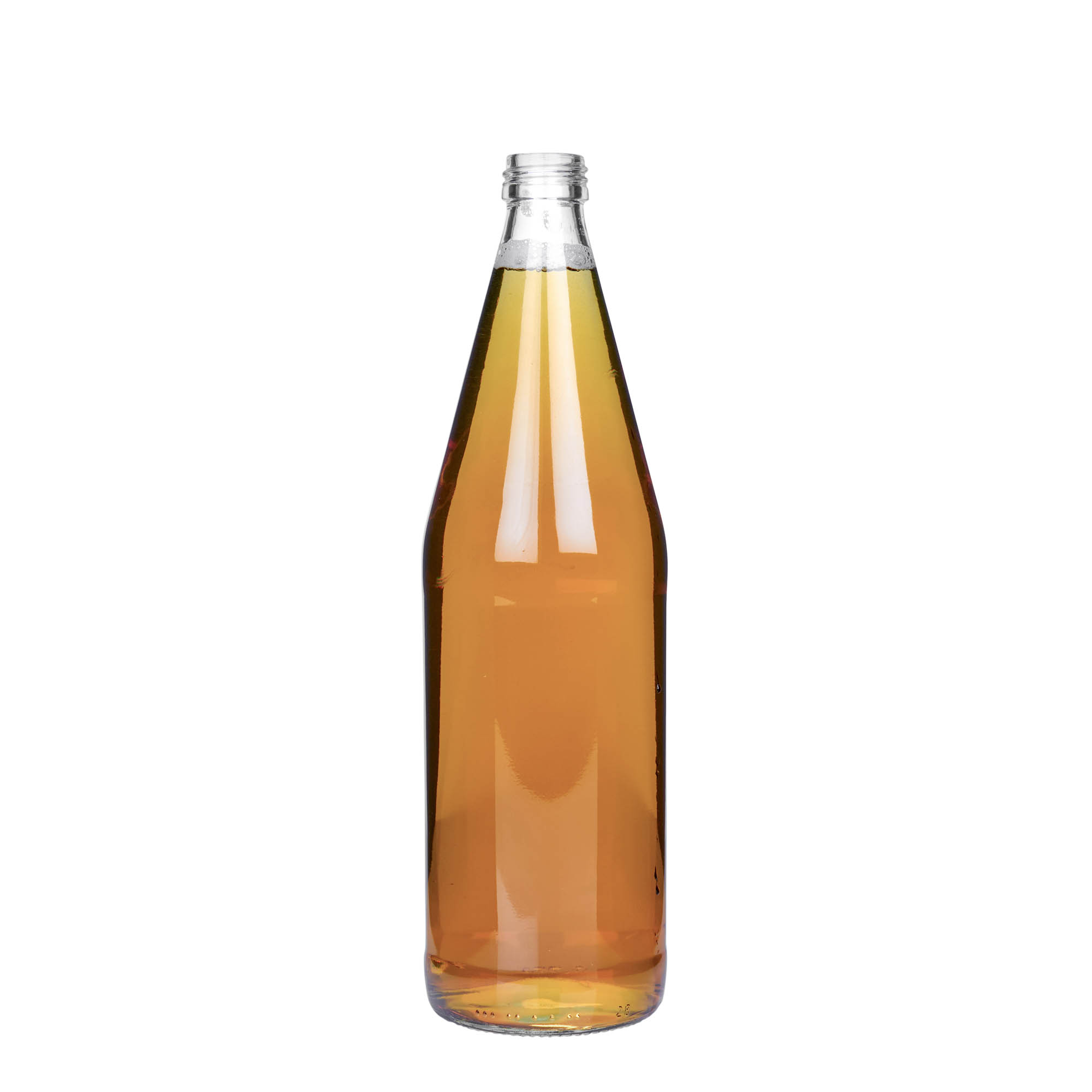750 ml Universalflasche Karottenform, Glas, Mündung: PP 28 750 ml Universalflasche Karottenform, Glas, Mündung: PP 28