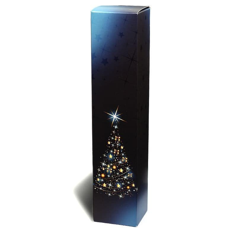 Geschenkkarton 'X-Mas Tree', rechteckig, Pappe, blau Geschenkkarton 'X-Mas Tree', rechteckig, Pappe, blau