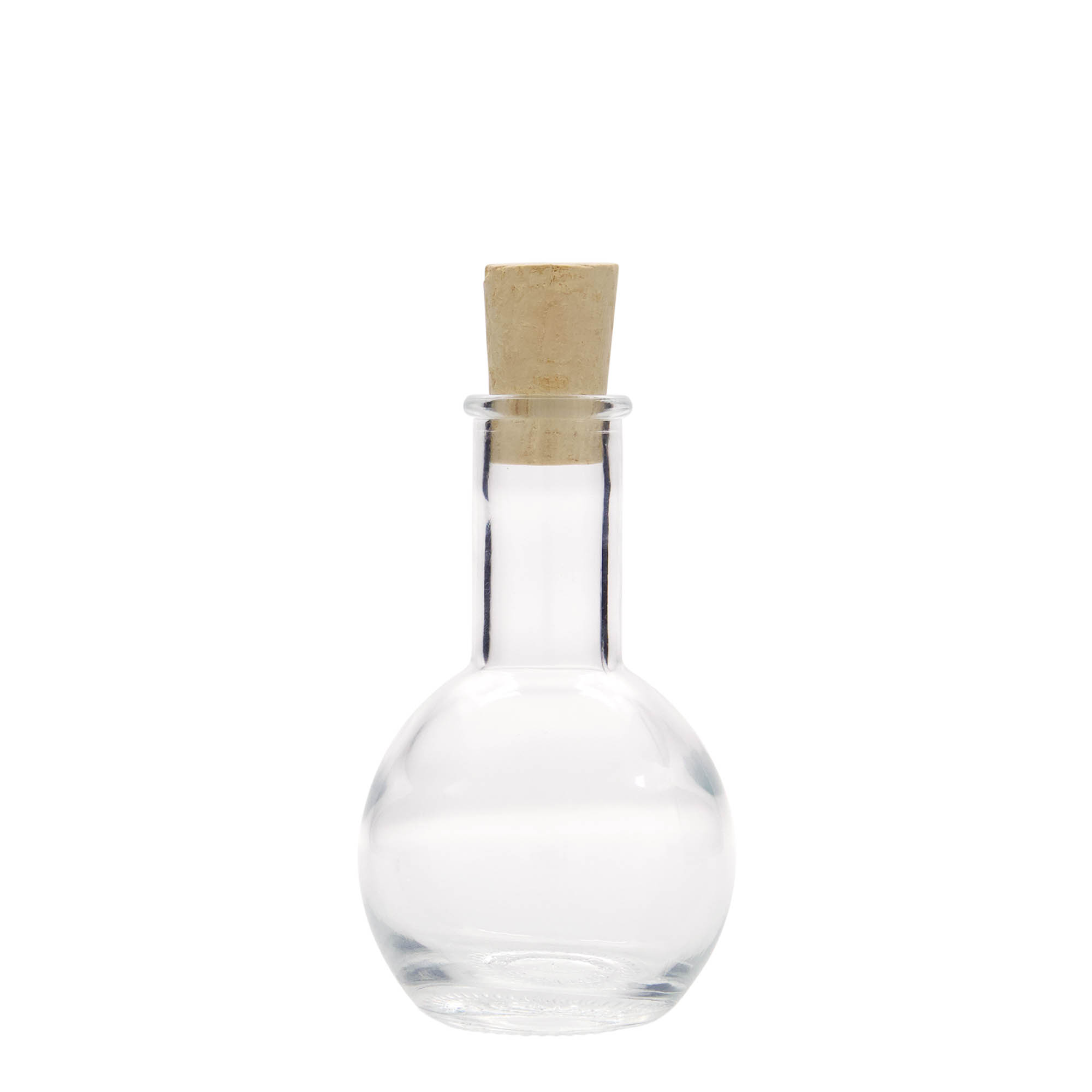 100 ml Glasflasche «Tulipano», Mündung: Kork