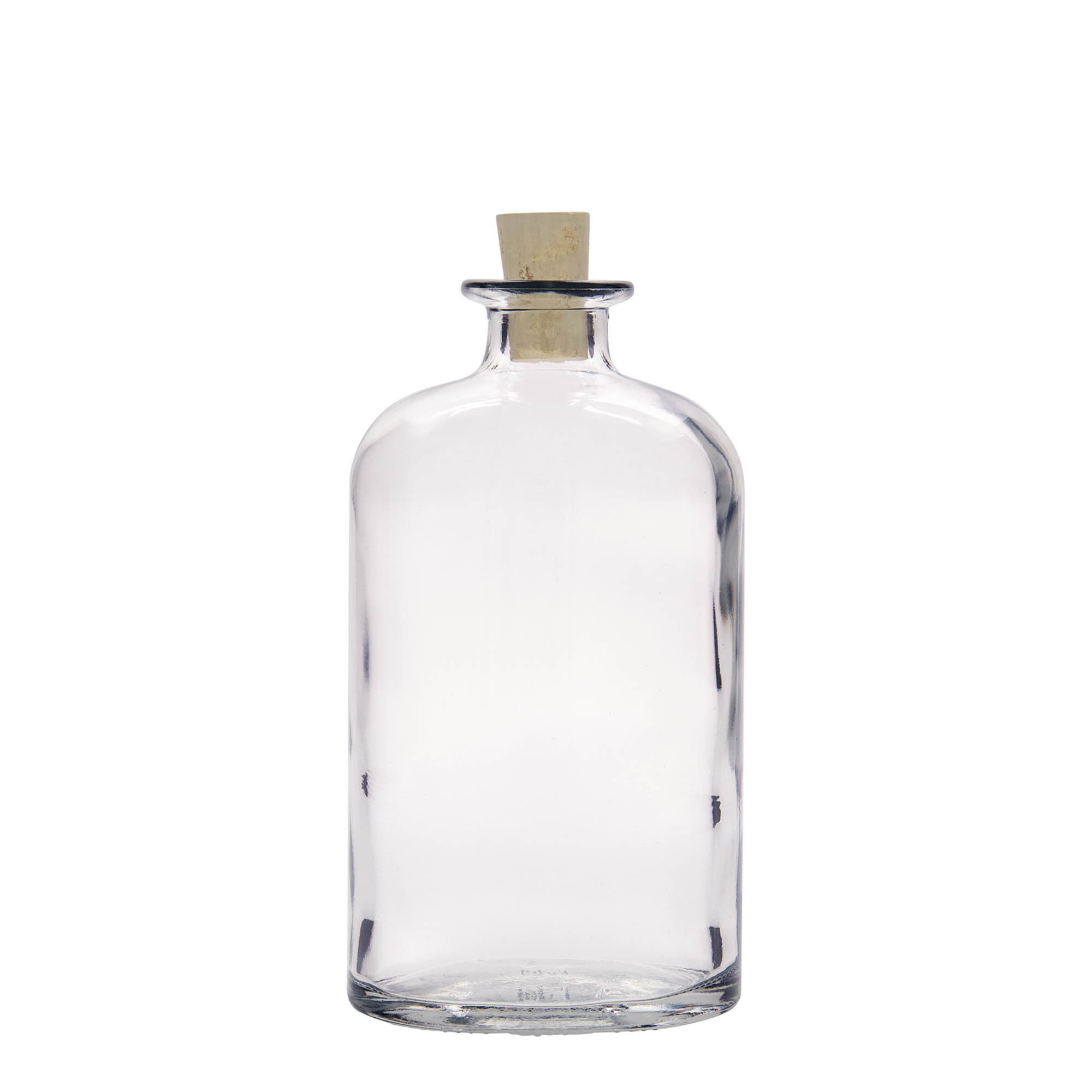 500 ml Glasflasche 'Dundee', oval, Mündung: Kork 500 ml Glasflasche 'Dundee', oval, Mündung: Kork