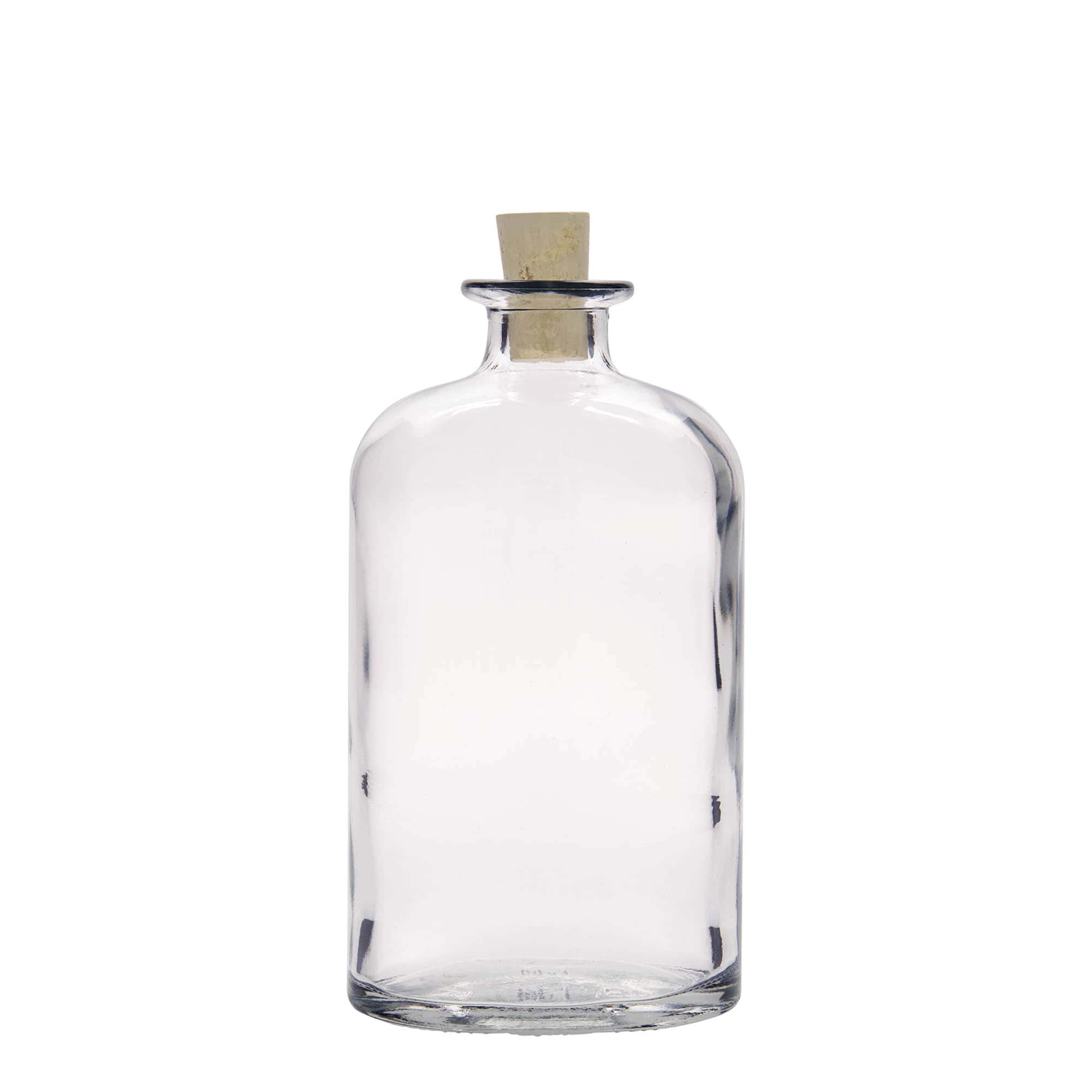 500 ml Glasflasche «Dundee», oval, Mündung: Kork