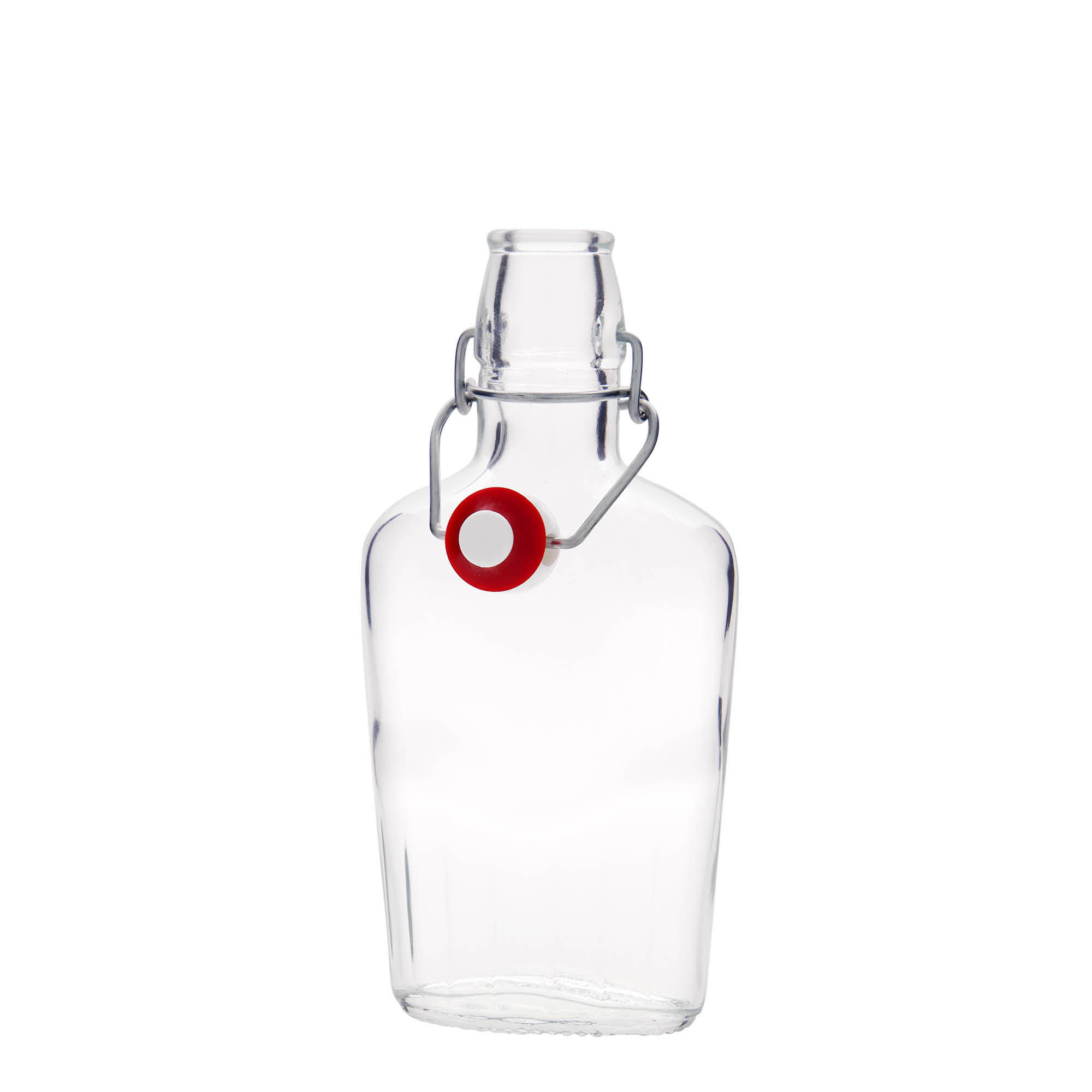 250 ml Glasflasche 'Fiaschetta', oval, Mündung: Bügelverschluss 250 ml Glasflasche 'Fiaschetta', oval, Mündung: Bügelverschluss