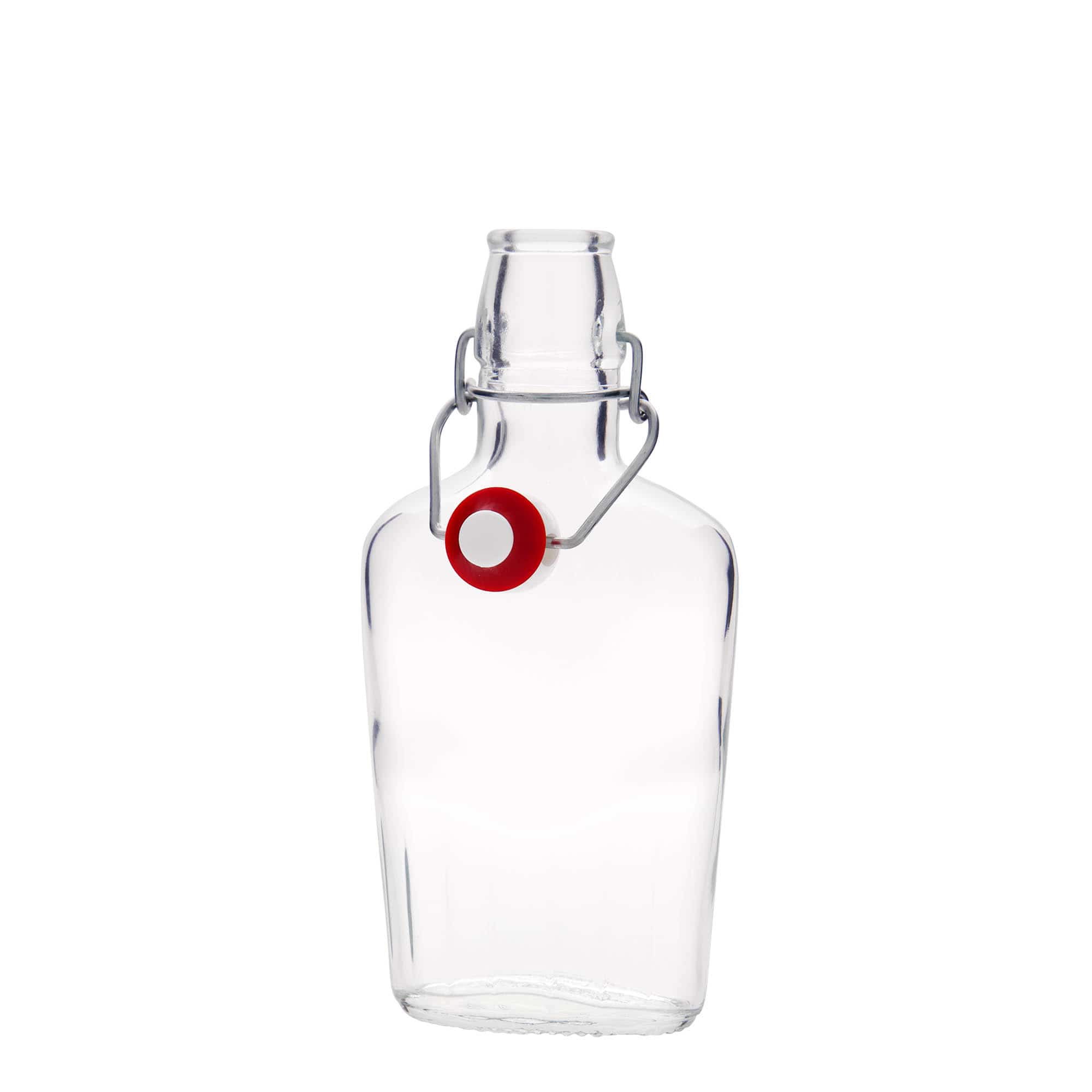 250 ml Glasflasche «Fiaschetta», oval, Mündung: Bügelverschluss