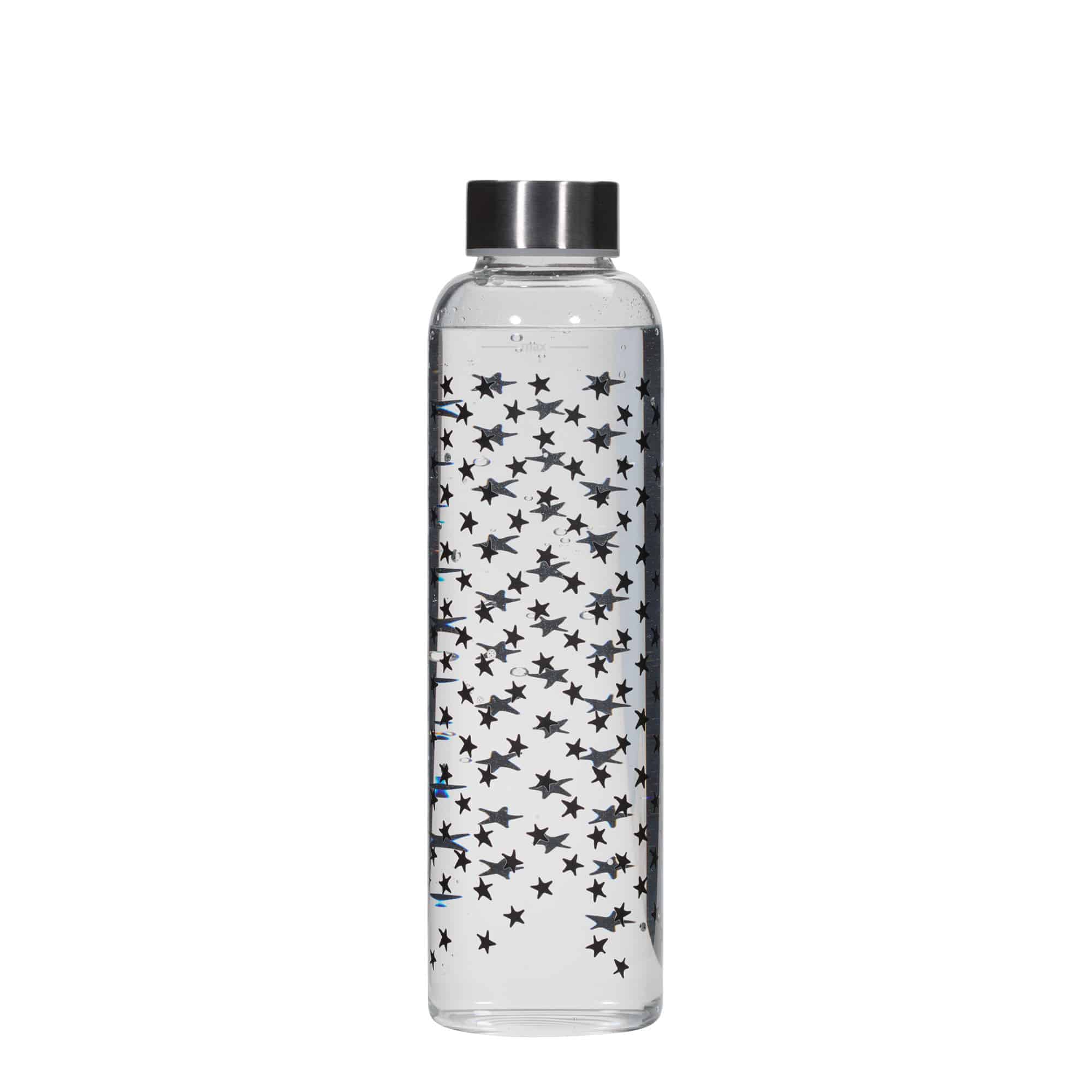 500 ml Trinkflasche 'Perseus - Schwarze Sterne', Mündung: Schraubverschluss