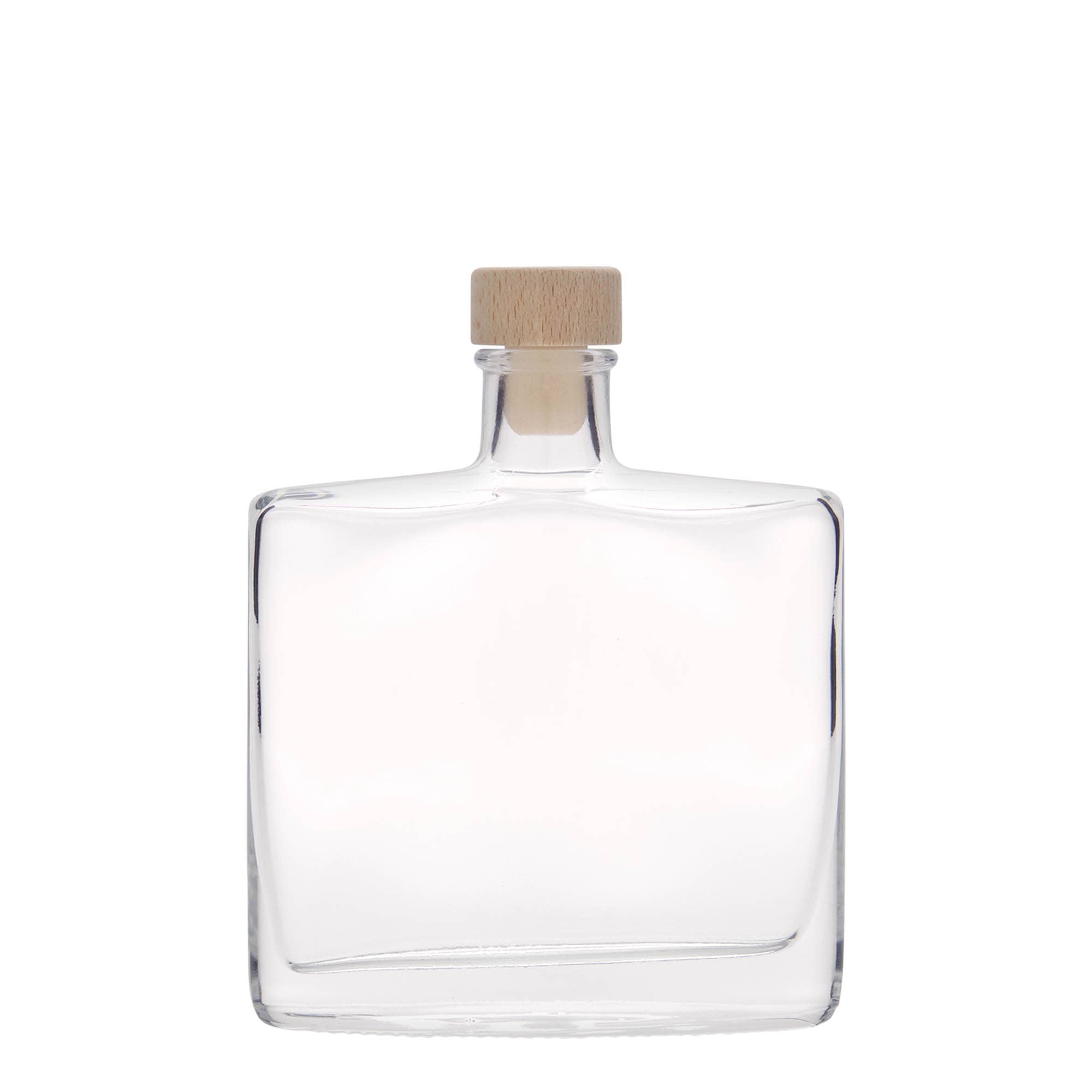 200 ml Glasflasche 'Zorbas', oval, Mündung: Kork