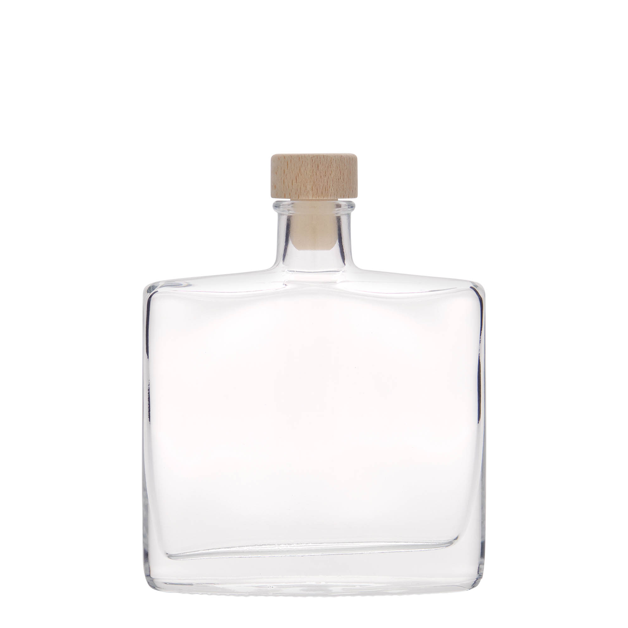 200 ml Glasflasche «Zorbas», oval, Mündung: Kork