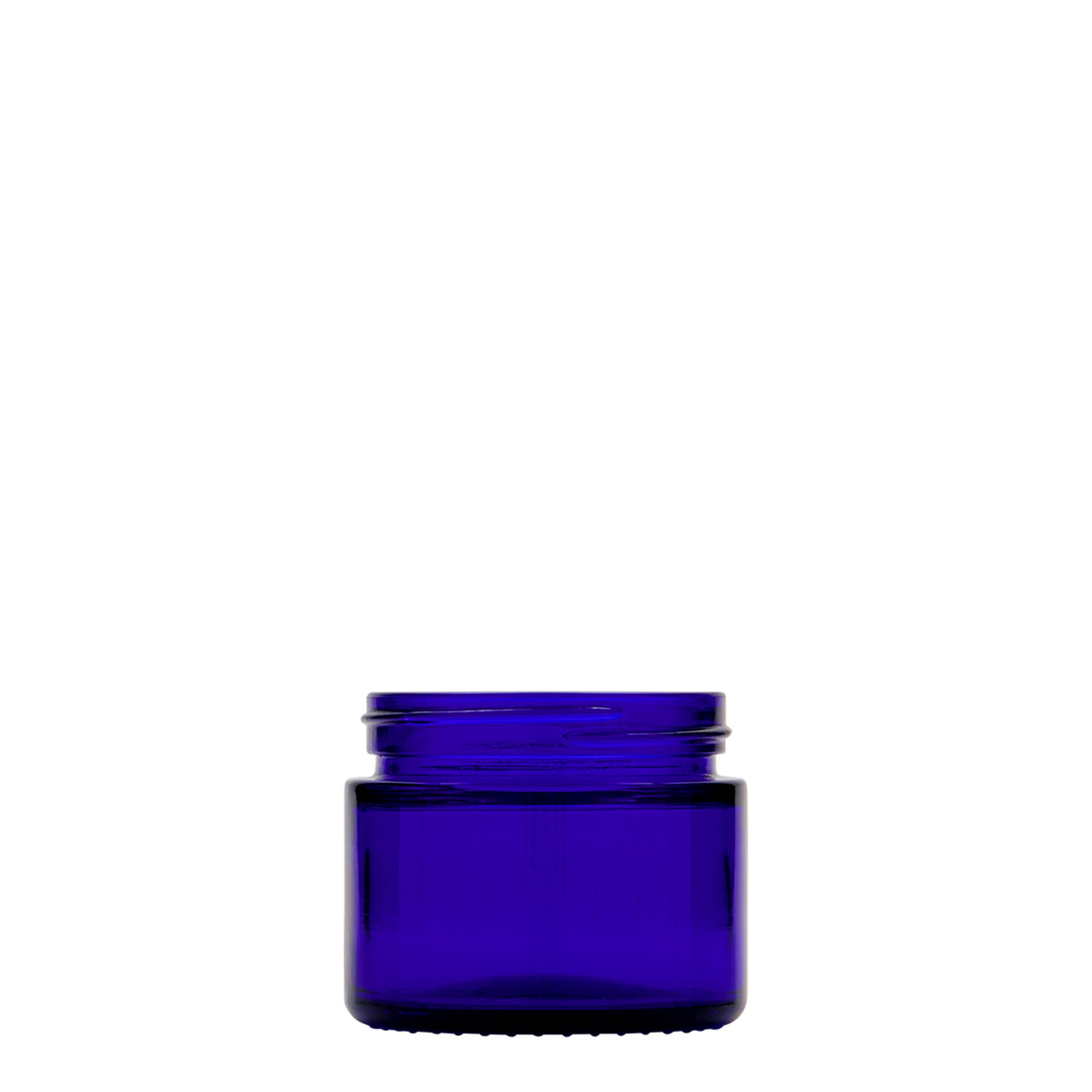 50 ml Tiegel 'Blue Edition', Glas, royalblau, Mündung: Schraubverschluss 50 ml Tiegel 'Blue Edition', Glas, royalblau, Mündung: Schraubverschluss