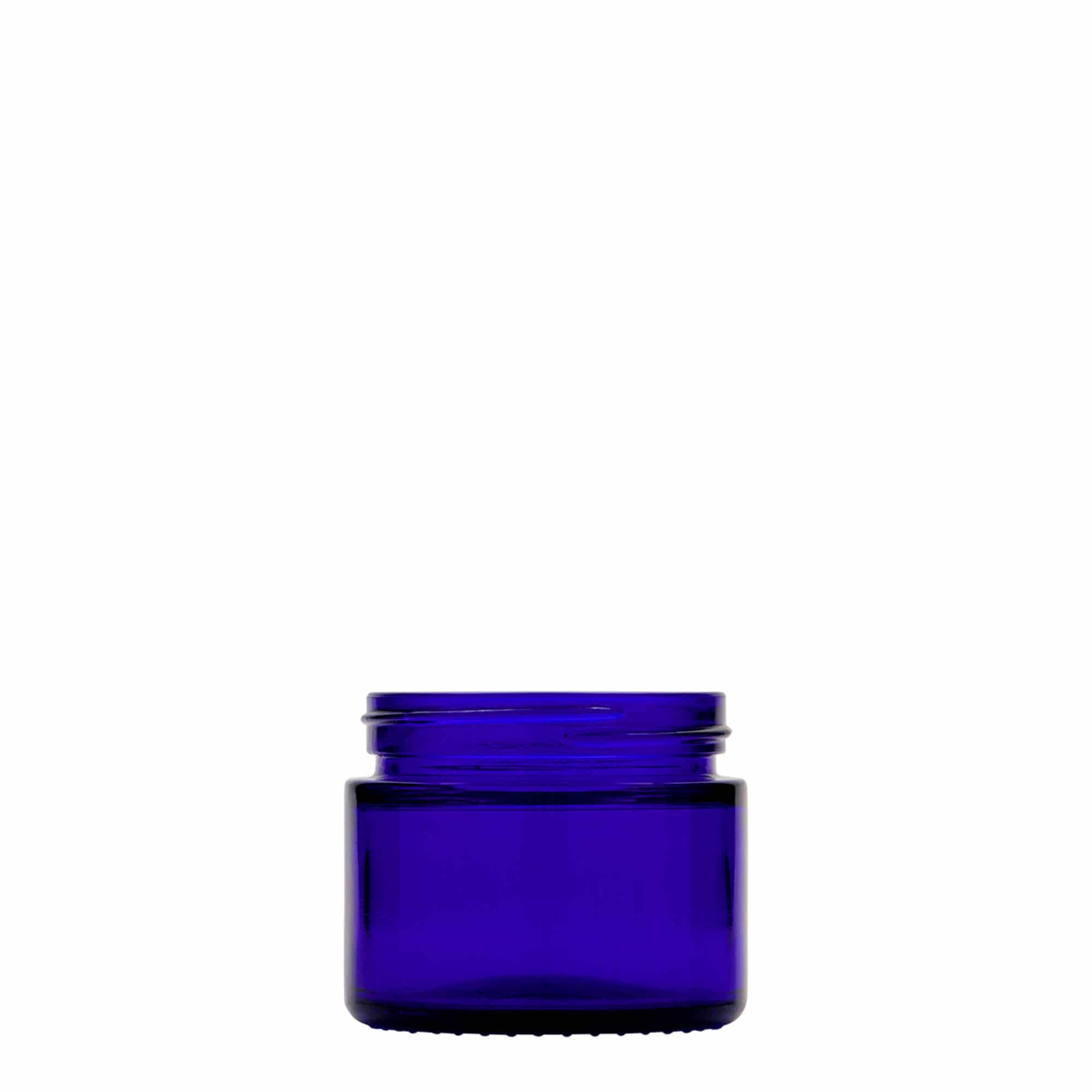 50 ml Tiegel «Blue Edition», Glas, royalblau, Mündung: Schraubverschluss