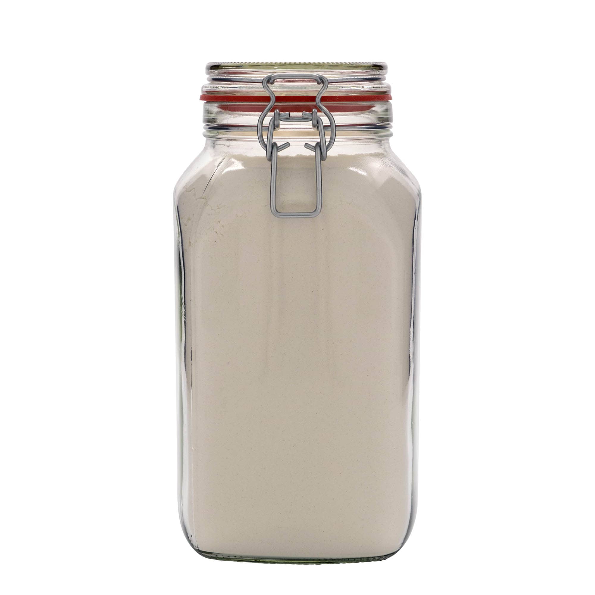 2.590 ml Drahtbügelglas, quadratisch, Mündung: Drahtbügelverschluss