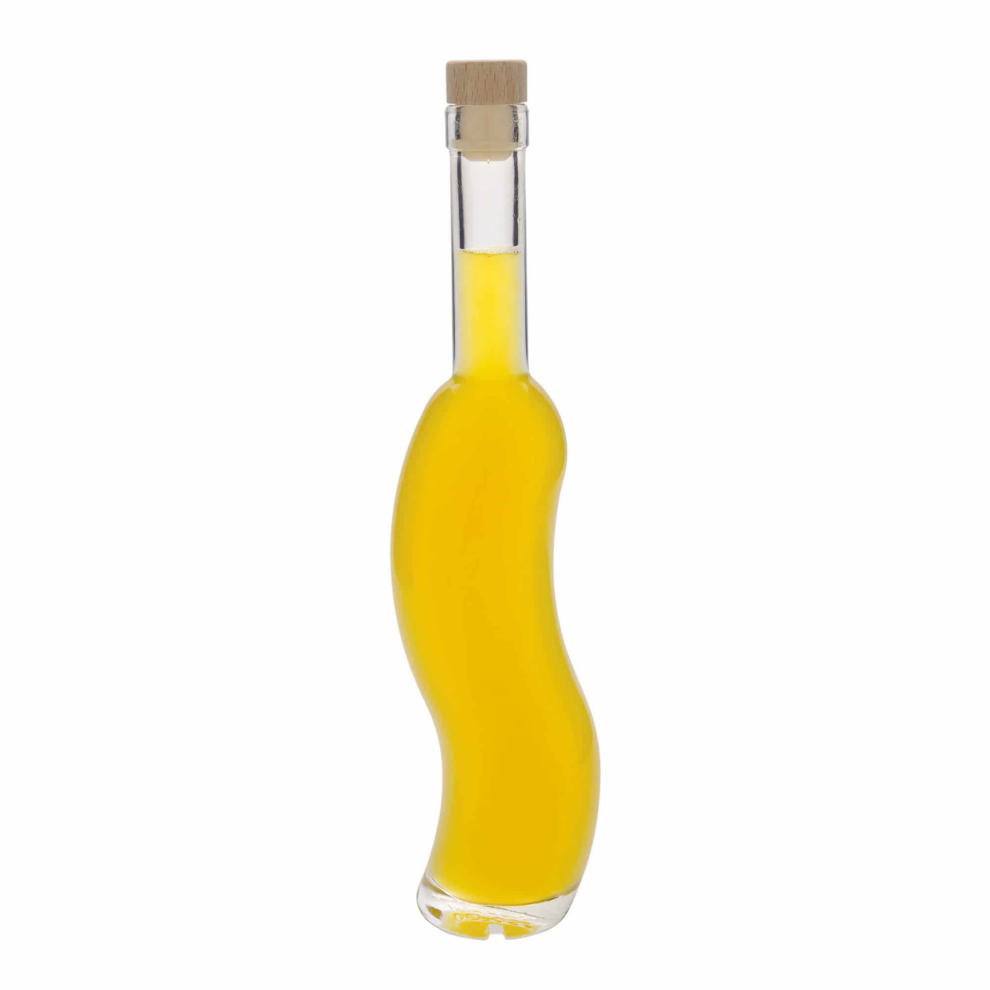 350 ml Glasflasche 'La-Ola', halbrund, Mündung: Kork