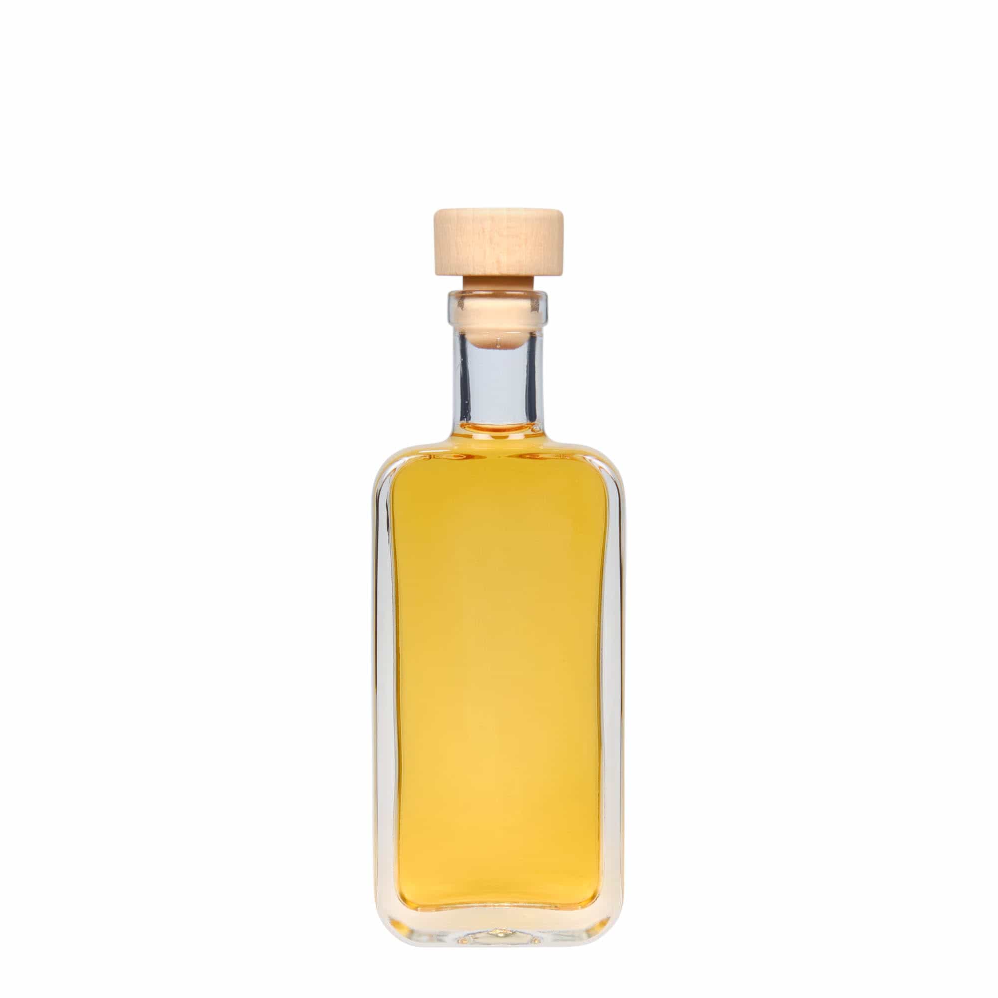 100 ml Glasflasche 'Nice', rechteckig, Mündung: Kork