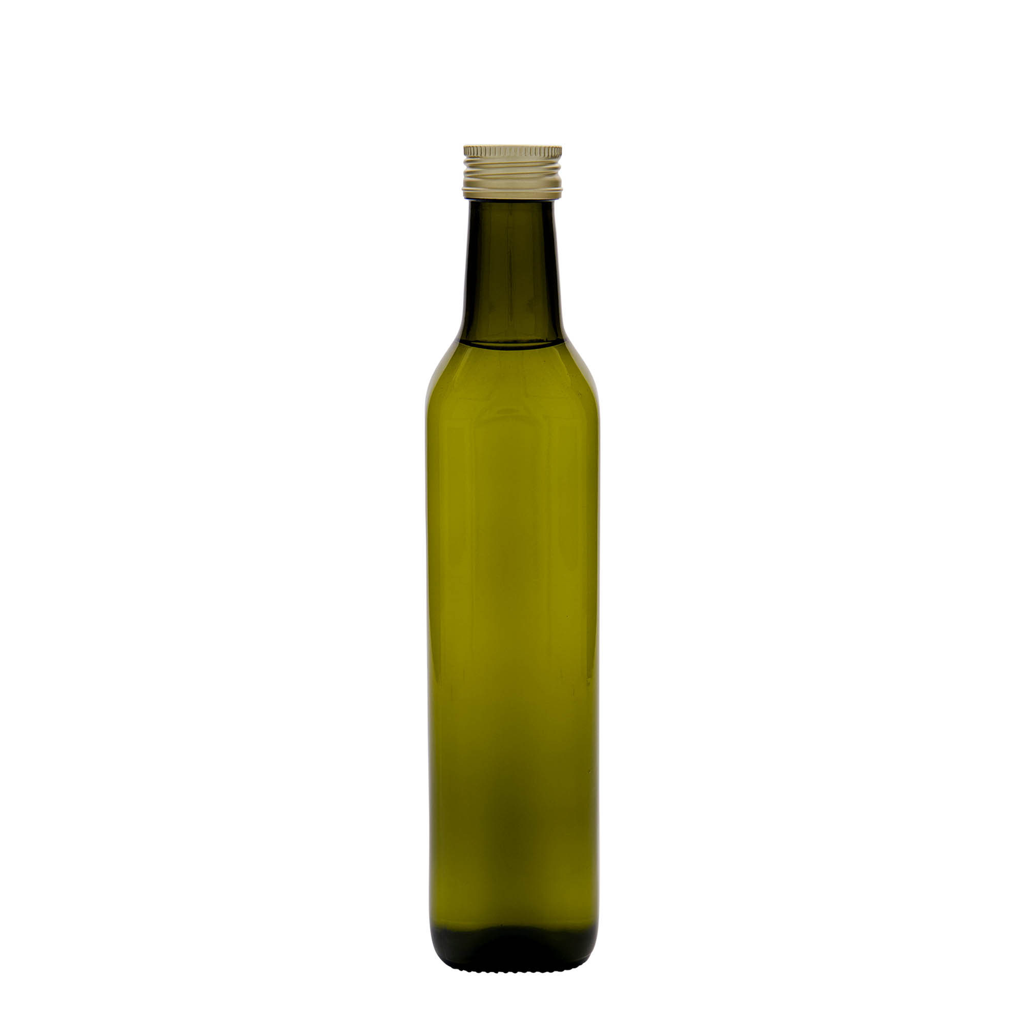 500 ml Glasflasche «Marasca», quadratisch, antikgrün, Mündung: PP 31,5