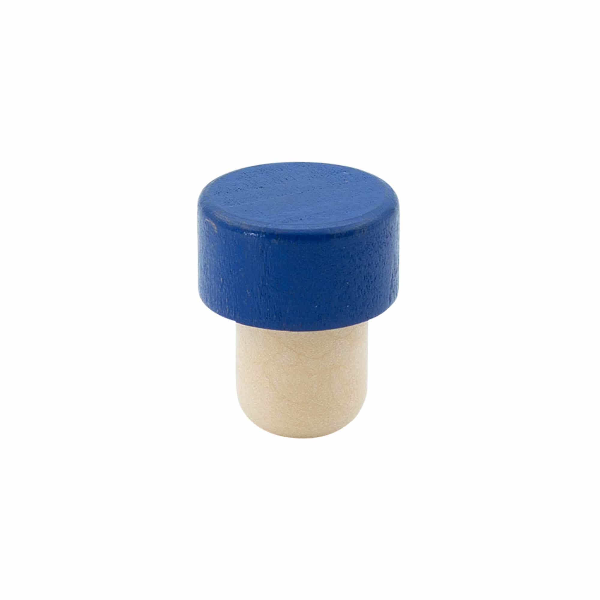 Griffkorken 19 mm, Holz, blau, für Mündung: Kork Griffkorken 19 mm, Holz, blau, für Mündung: Kork