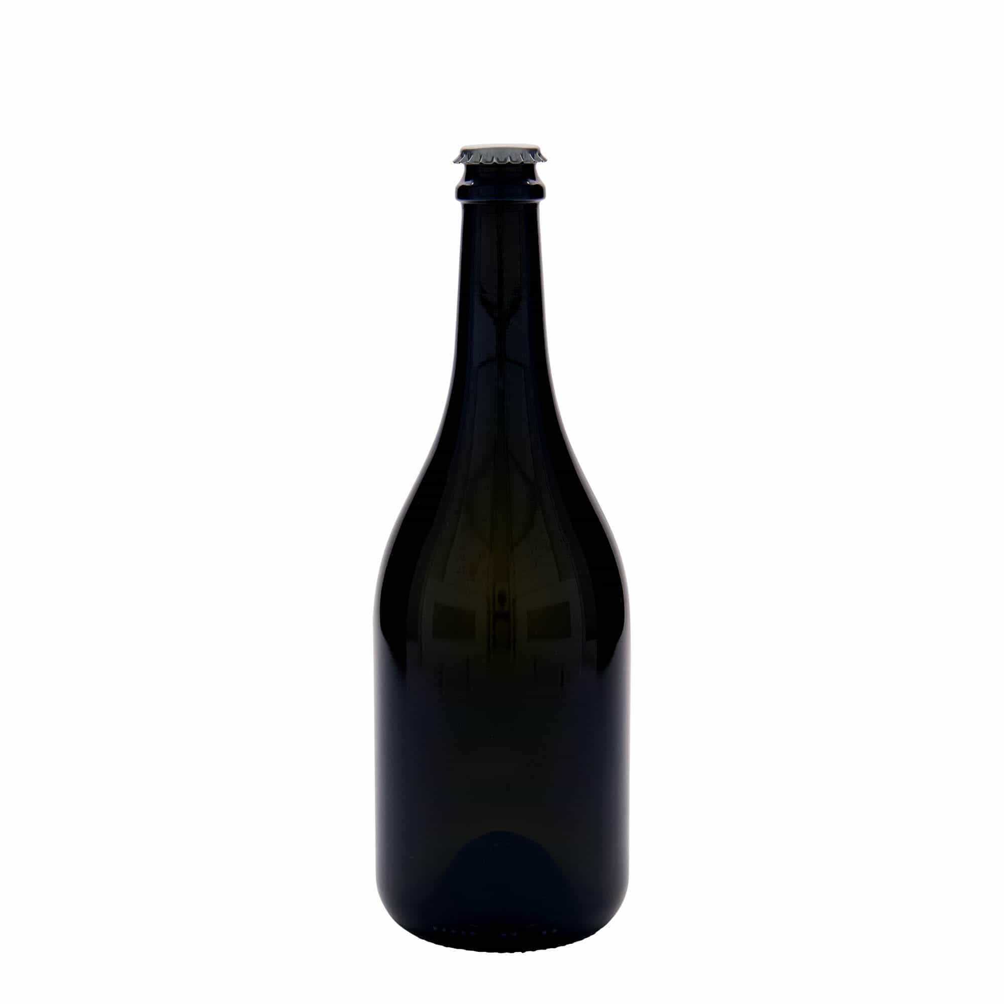 750 ml Bierflasche «Horta», Glas, antikgrün, Mündung: Kronkorken