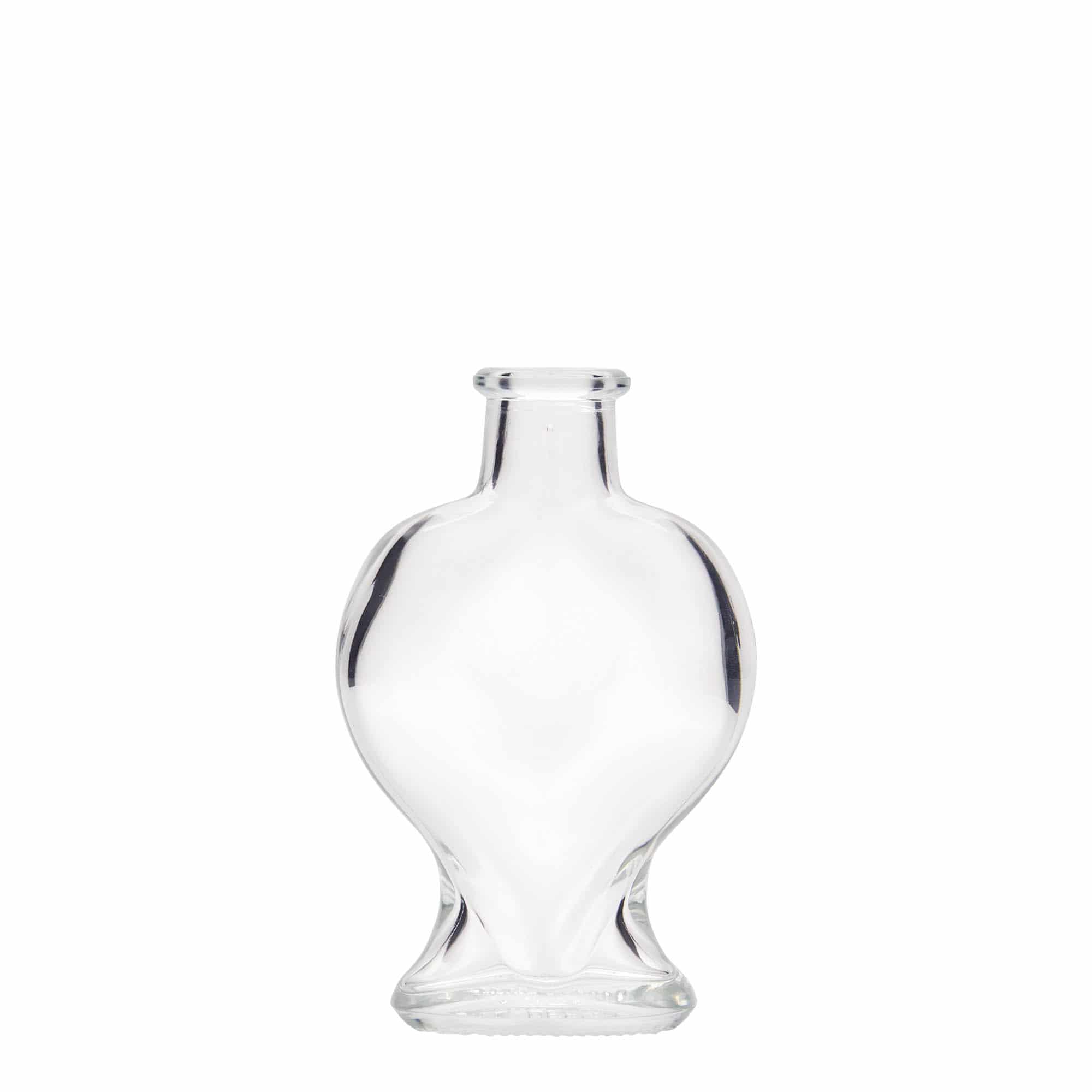 100 ml Glasflasche 'Herz', Mündung: Kork 100 ml Glasflasche 'Herz', Mündung: Kork