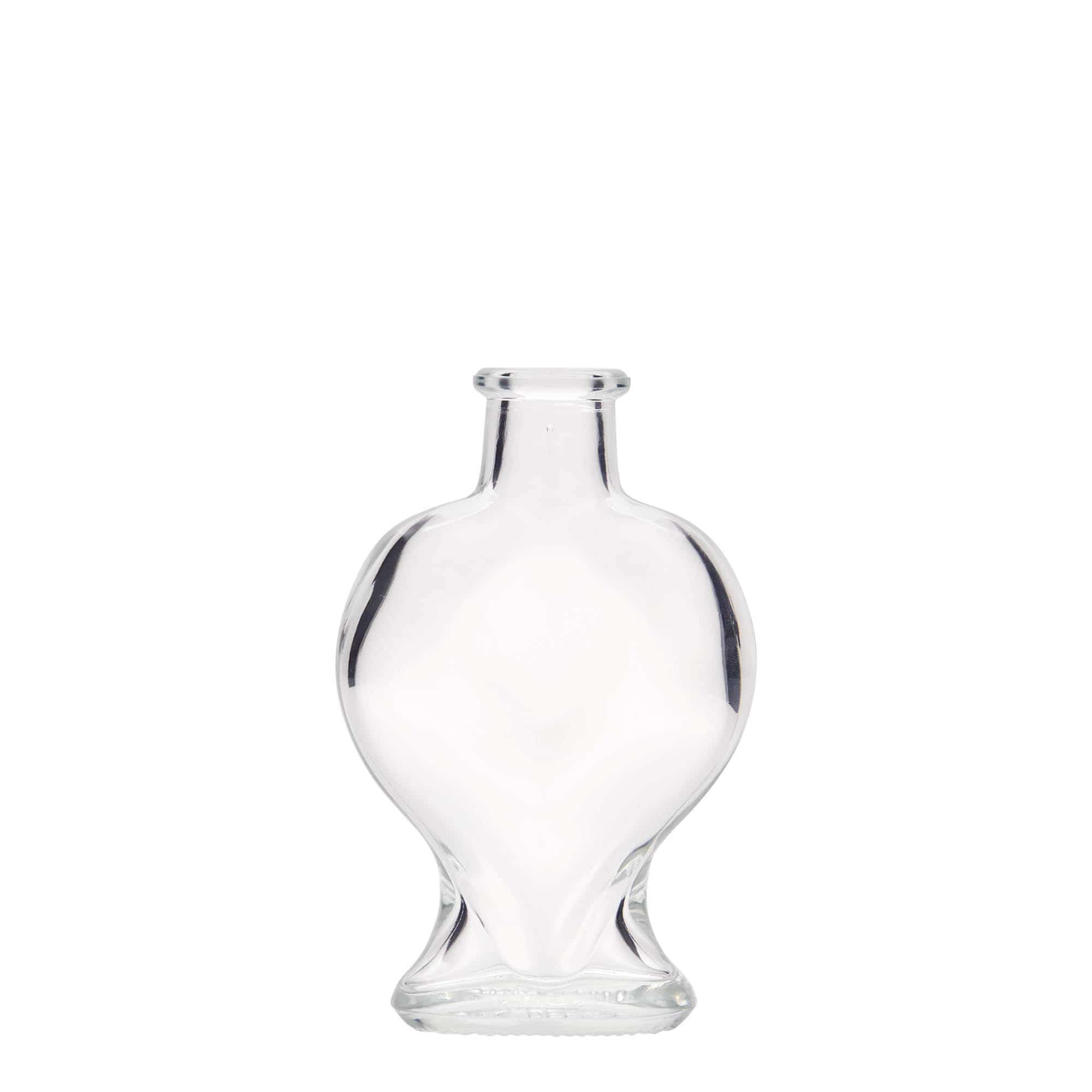 100 ml Glasflasche «Herz», Mündung: Kork