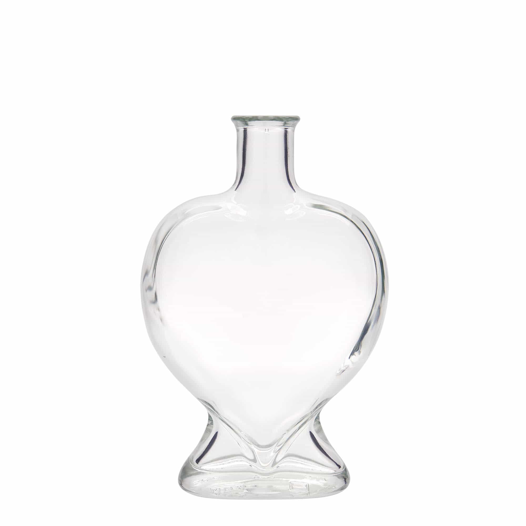 500 ml Glasflasche 'Herz', Mündung: Kork 500 ml Glasflasche 'Herz', Mündung: Kork