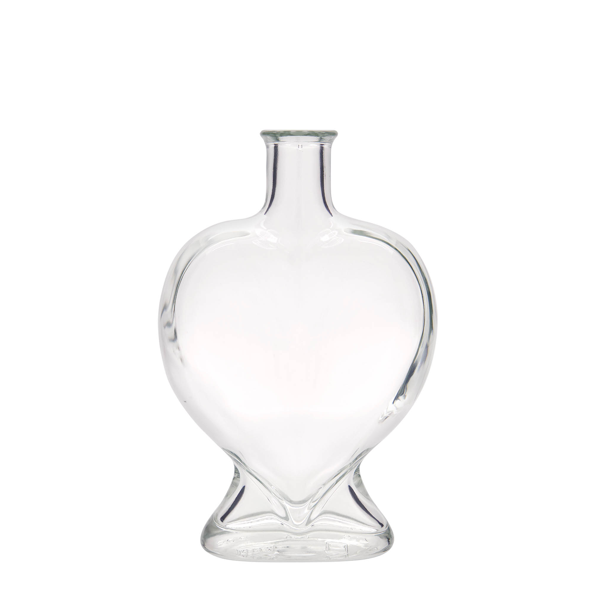 500 ml Glasflasche «Herz», Mündung: Kork