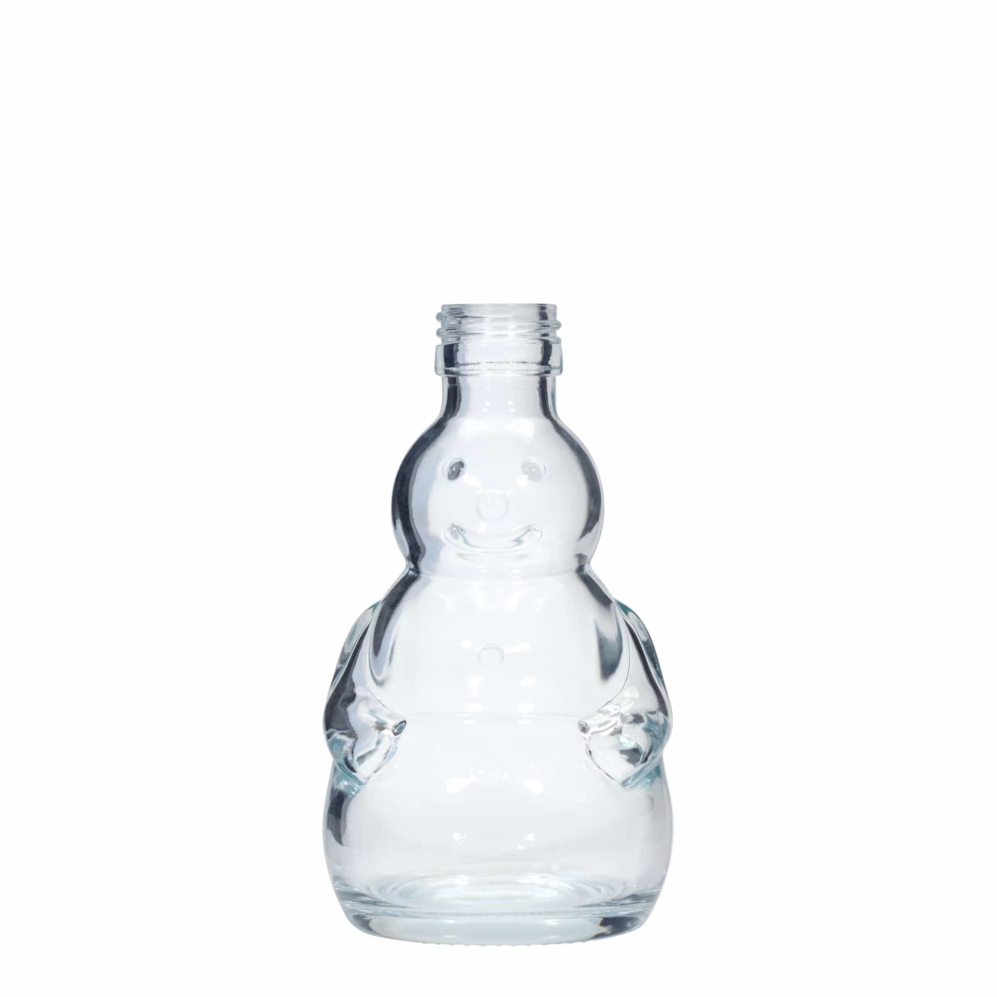 200 ml Glasflasche 'Schneemann', Mündung: PP 28