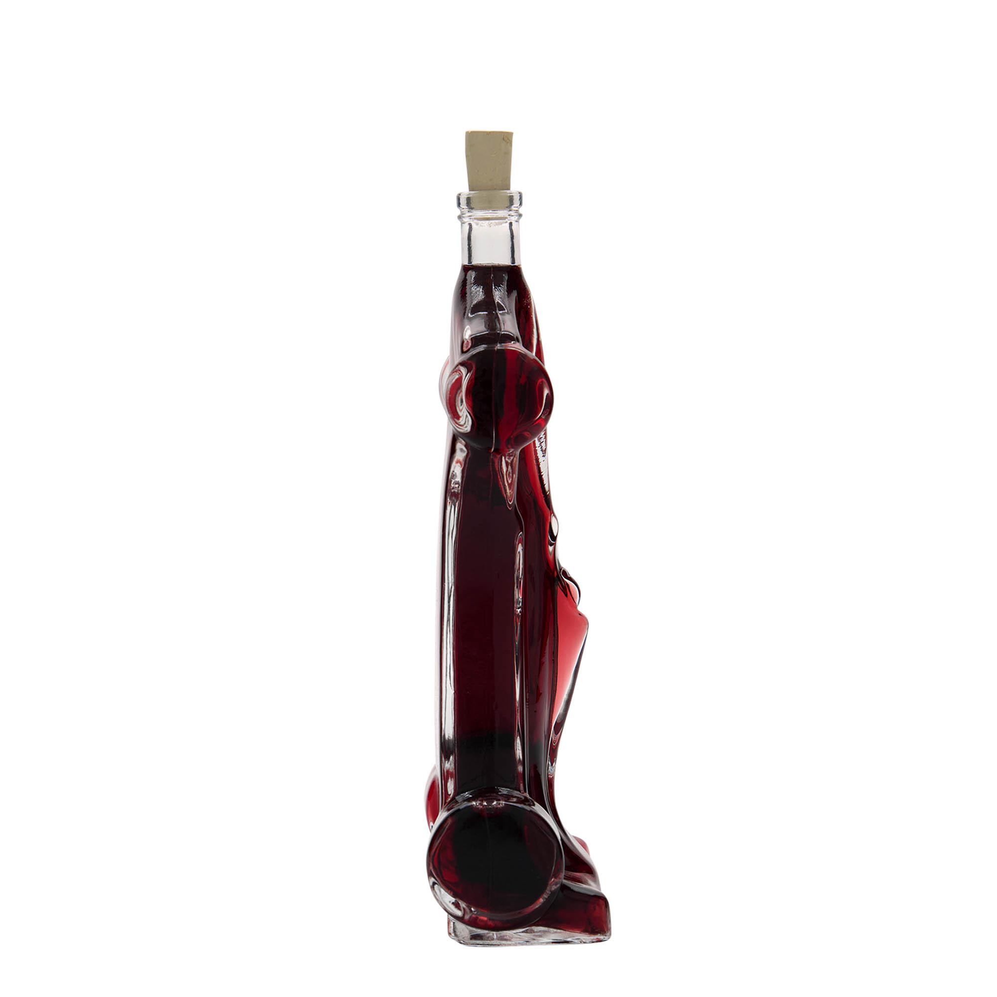 200 ml Glasflasche 'Rennwagen', Mündung: Kork 200 ml Glasflasche 'Rennwagen', Mündung: Kork