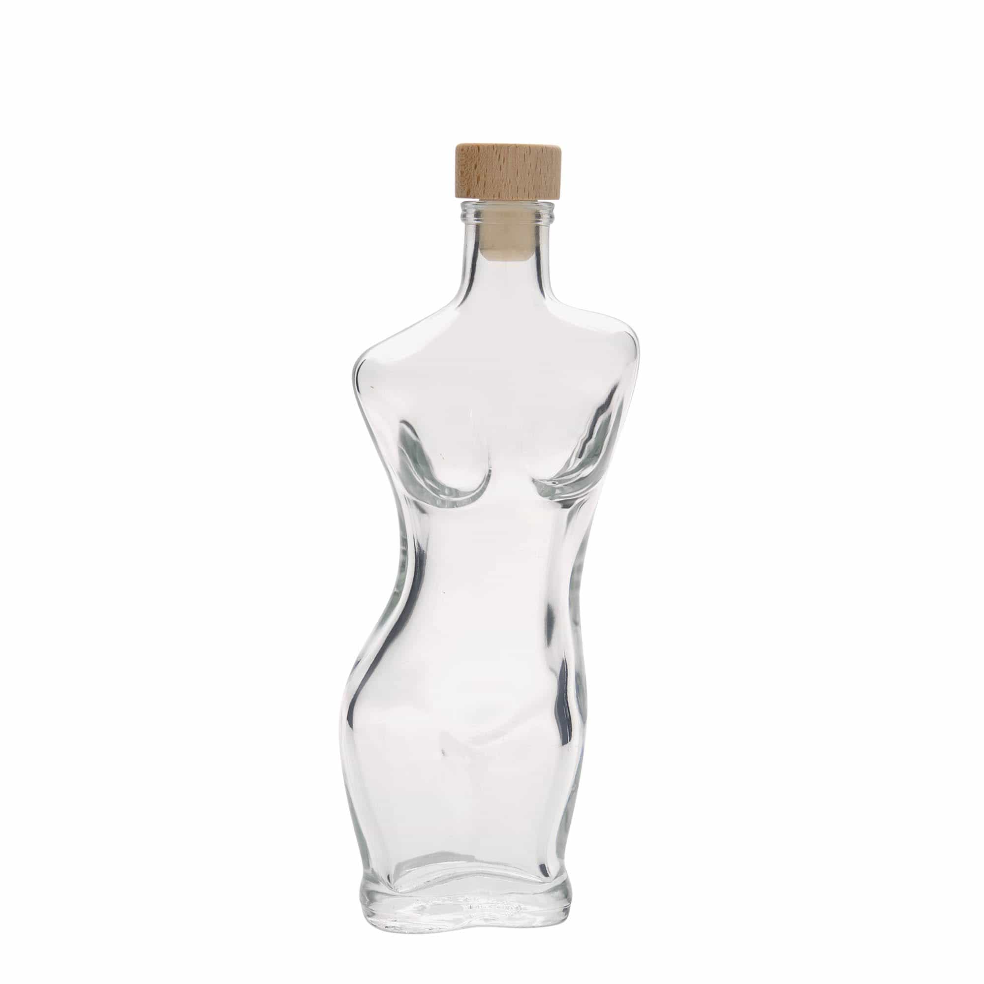 200 ml Glasflasche «Eva», Mündung: Kork