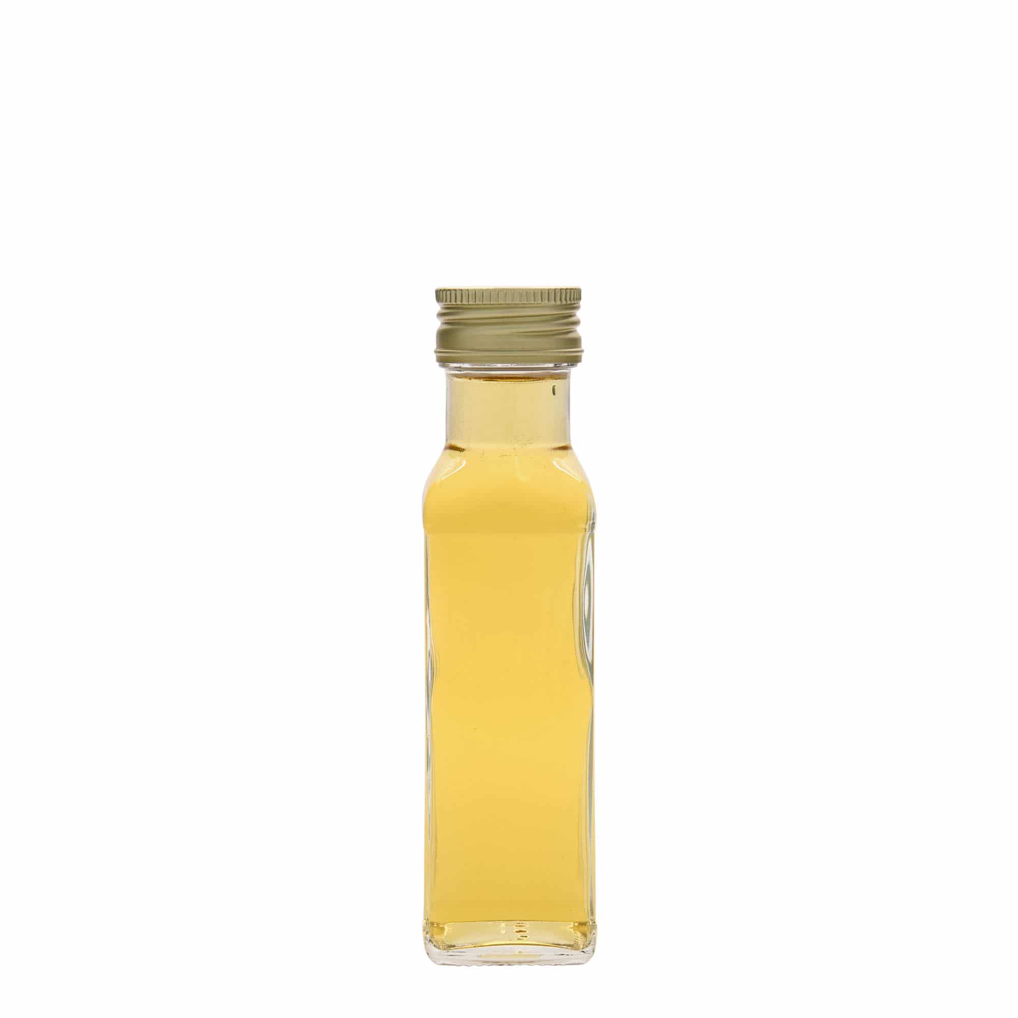 100 ml Glasflasche «Marasca», quadratisch, Mündung: PP 31,5