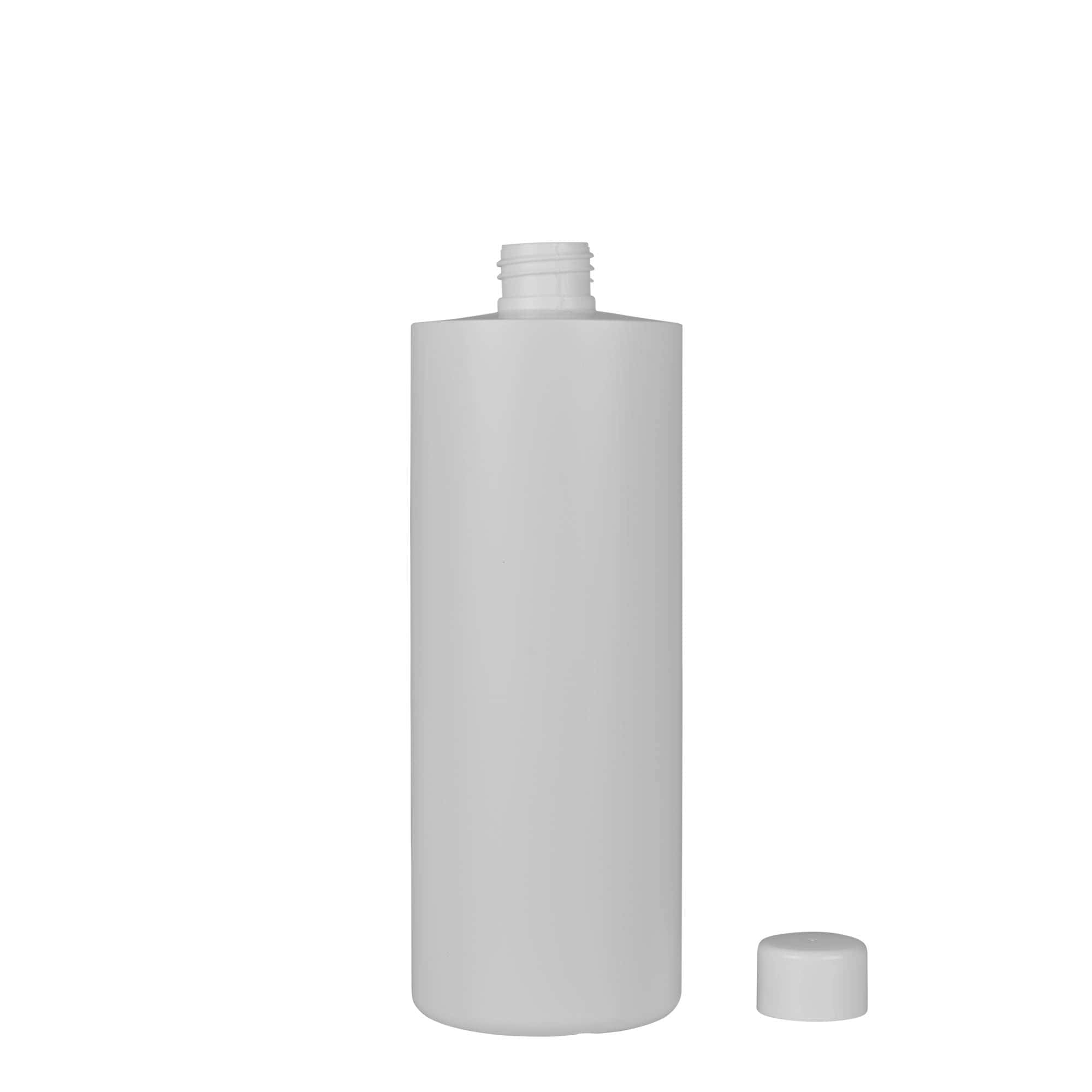 500 ml Kunststoffflasche 'Pipe', Green HDPE, weiß, Mündung: 24/410