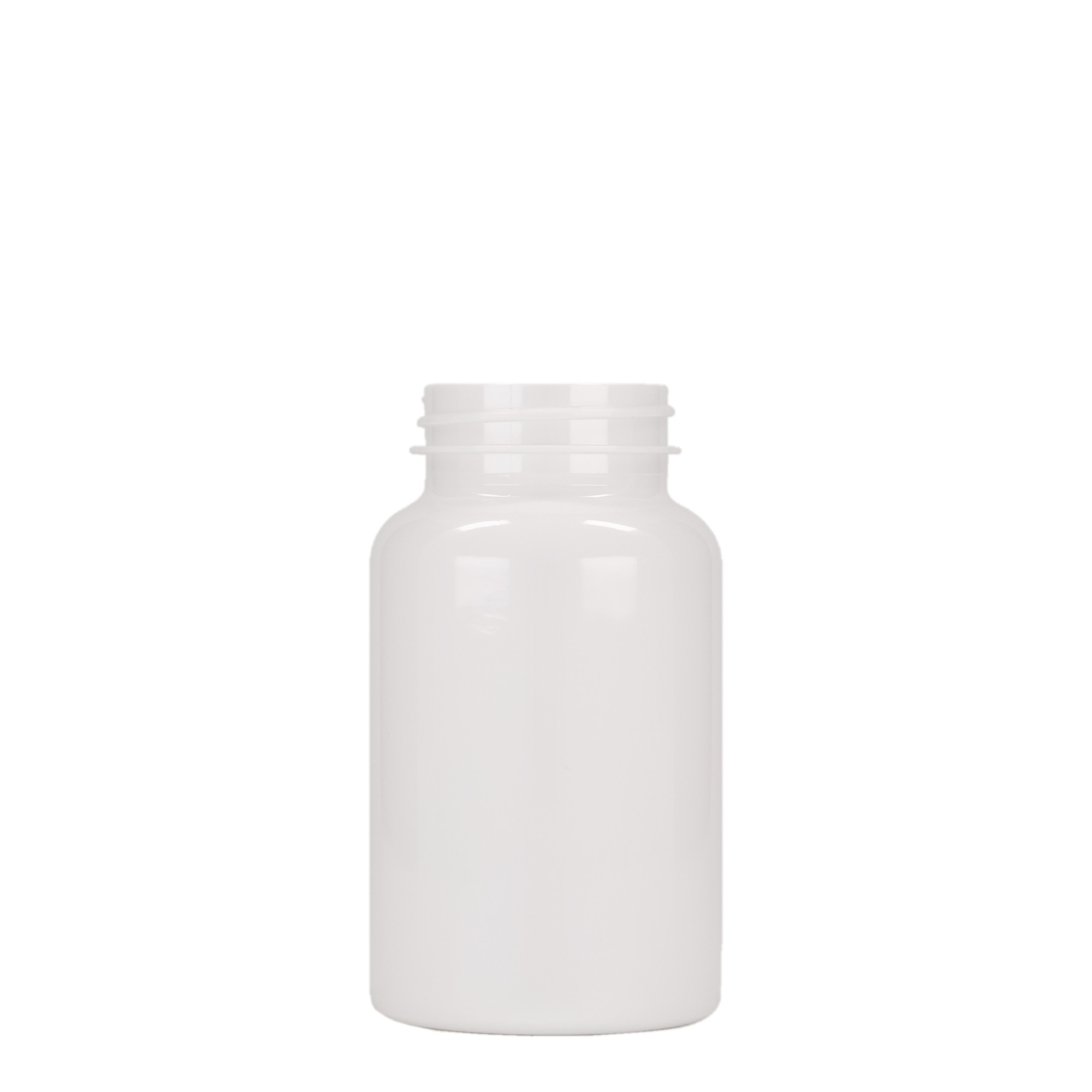 200 ml PET-Packer, Kunststoff, weiß, Mündung: 45/400 200 ml PET-Packer, Kunststoff, weiß, Mündung: 45/400