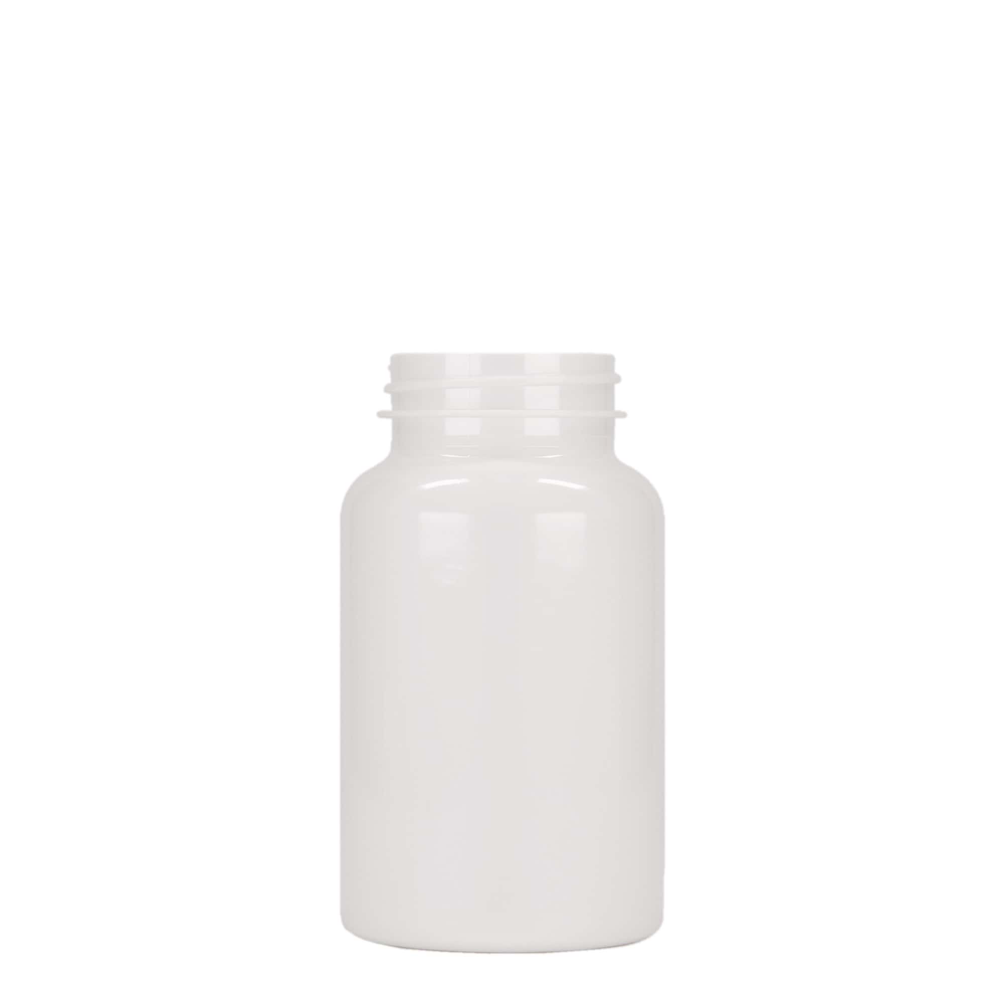 200 ml PET-Packer, Kunststoff, weiss, Mündung:  45/400