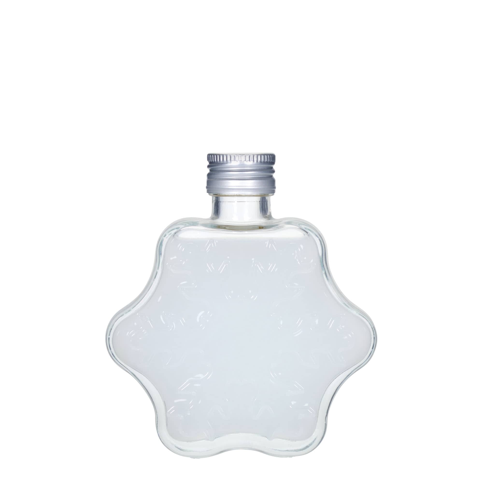 200 ml Glasflasche 'Schneeflocke', Mündung: PP 28